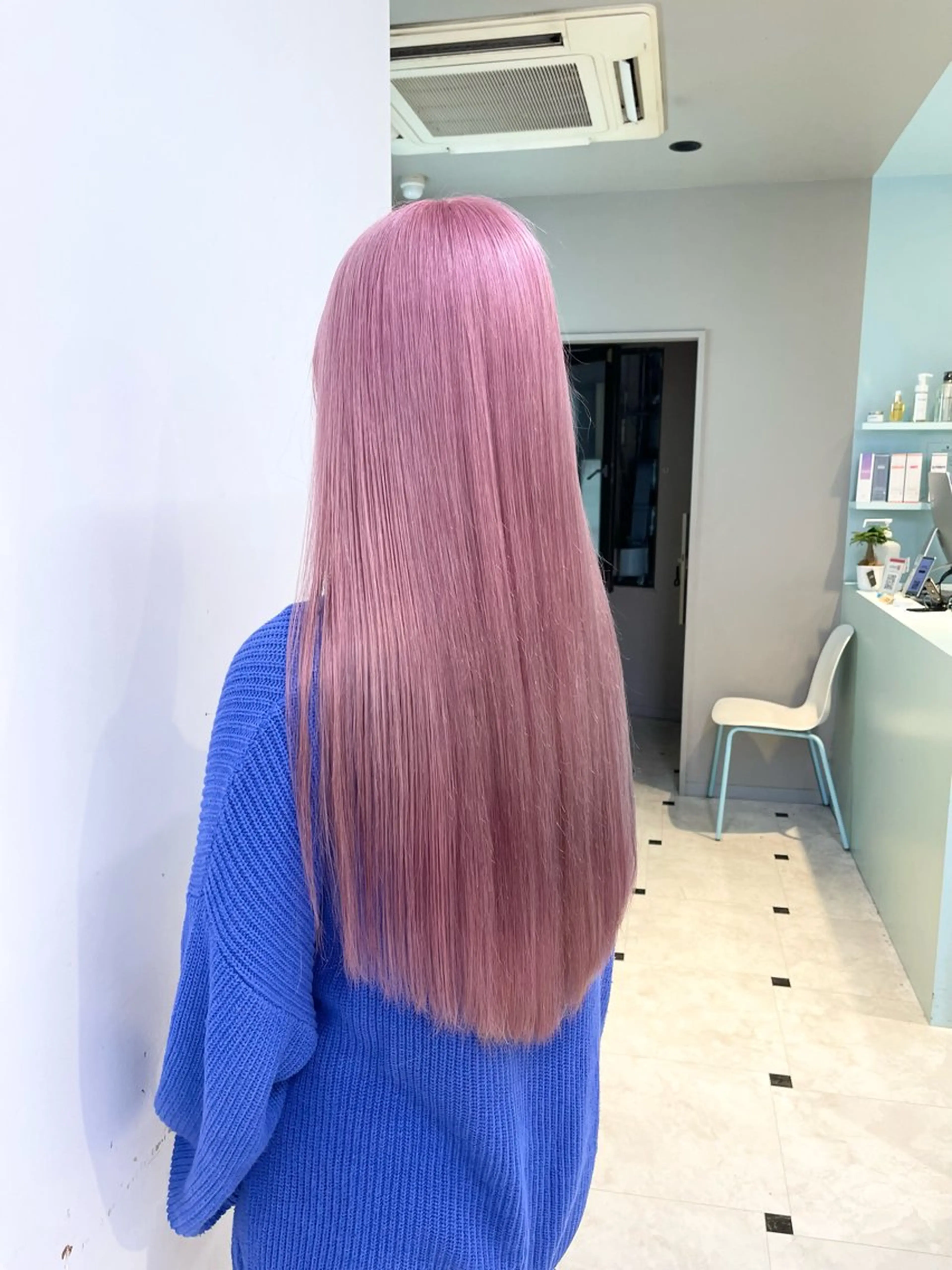 ロング カラー ハイトーン/韓国 レイヤー/るか🎀のヘアスタイル