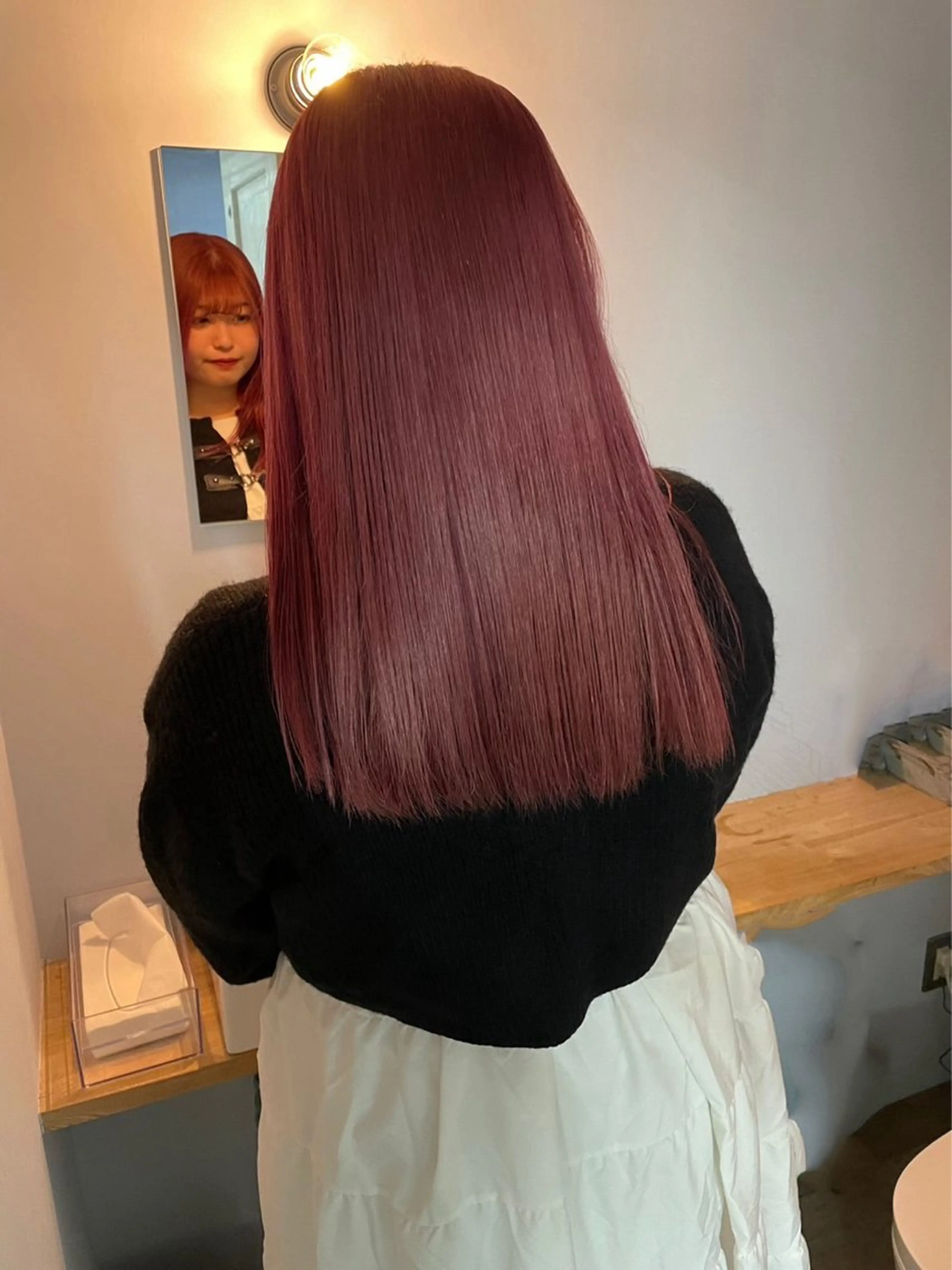 ロング カラー ヘアカラー カットモデル/ ハイトーン/ゆうあのヘアスタイル