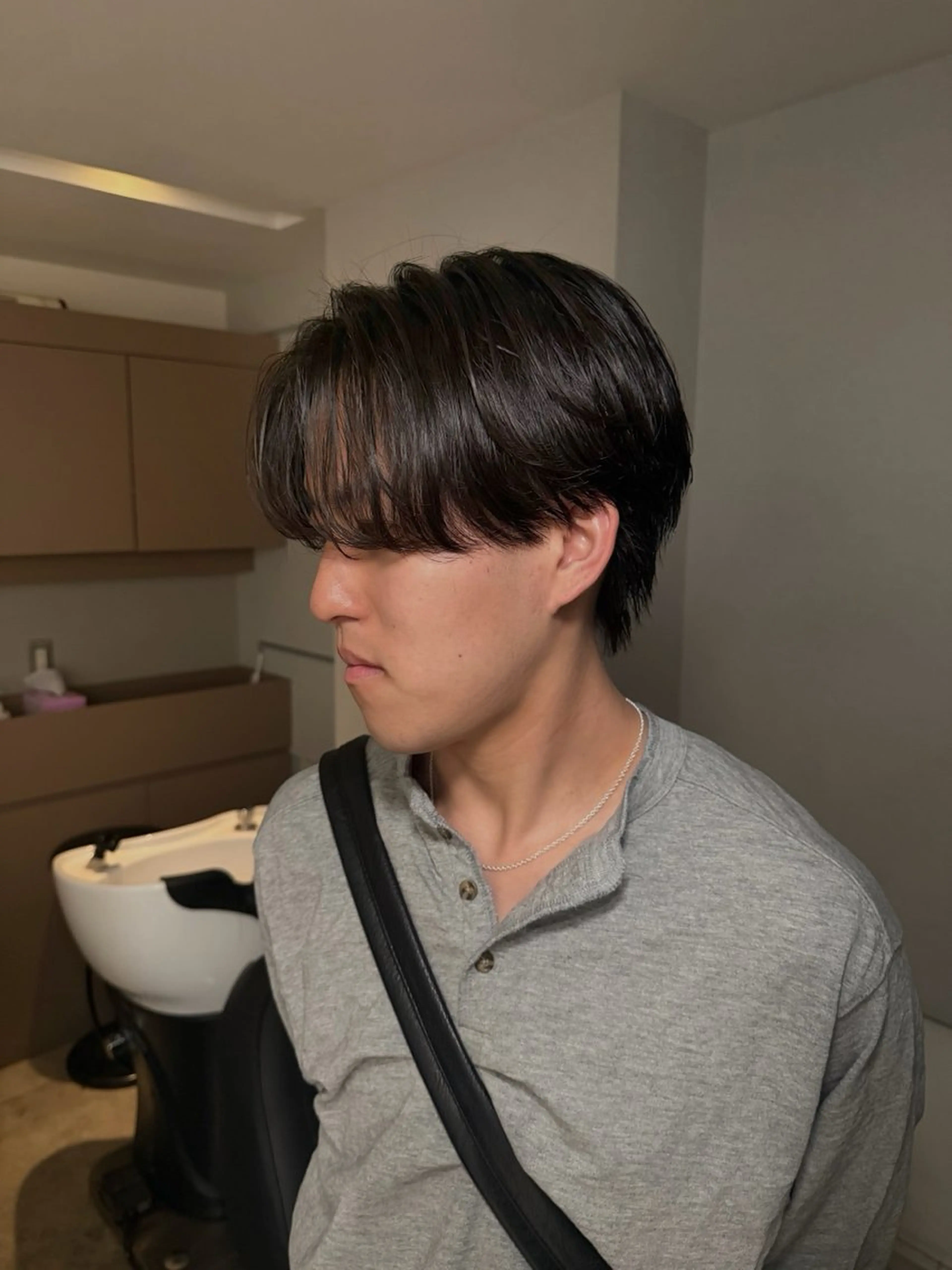 ショート パーマ メンズ カット パーマ センターパート特化 井上健太のヘアスタイル