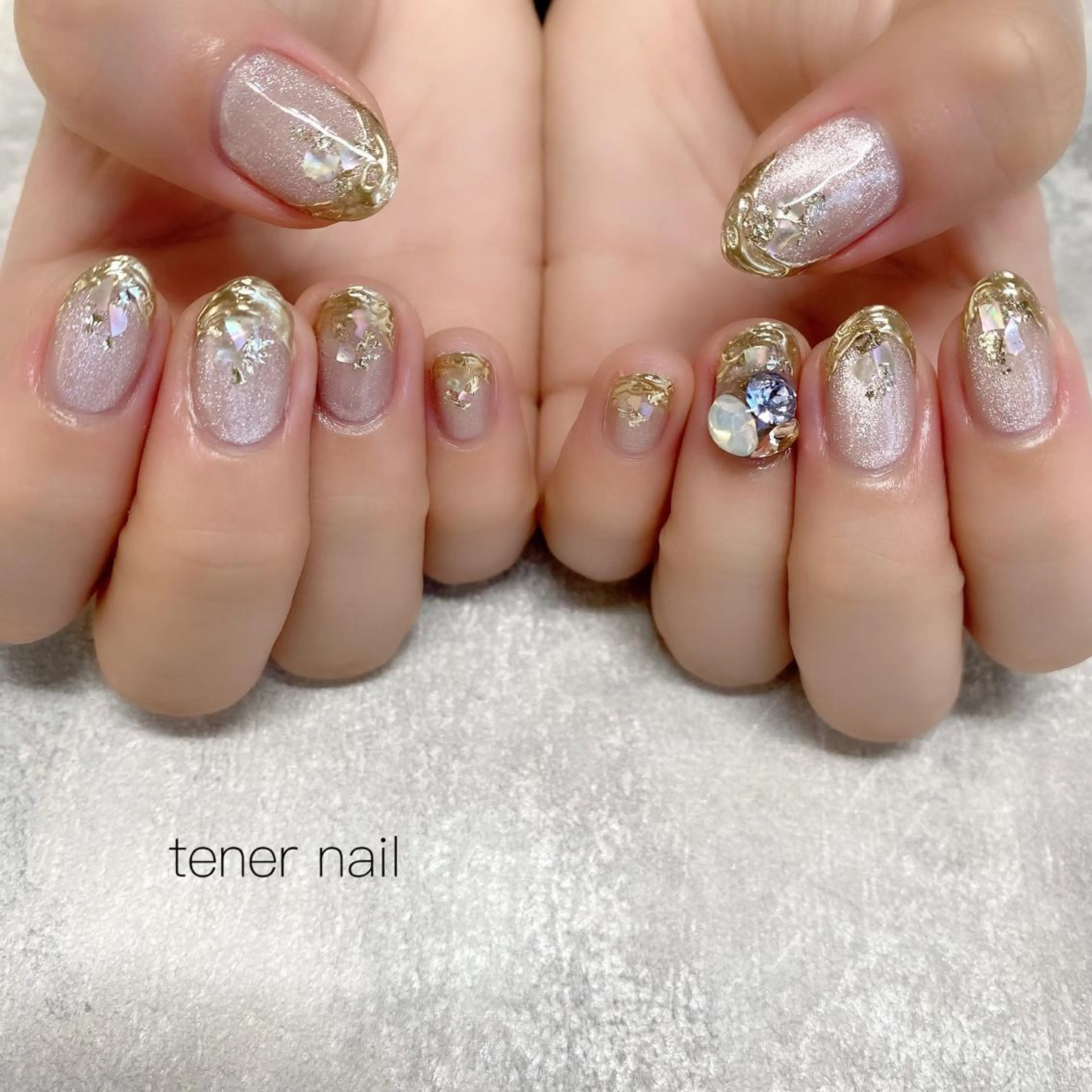 ネイル フレンチネイル ミラーネイル tener  nail  テネルネイル所属・テネルネイル tener nailのネイルデザイン