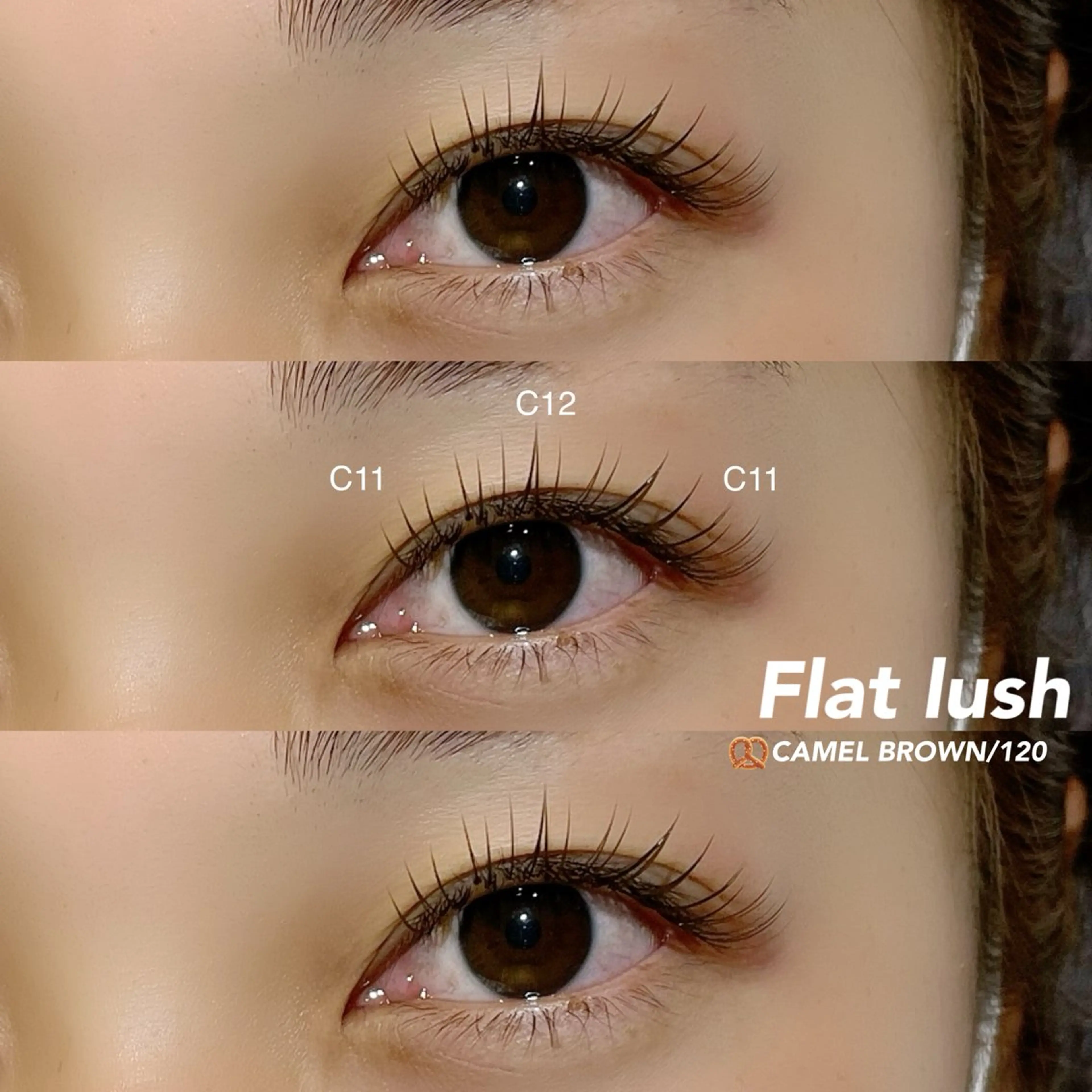 マツエク・マツパ カラーマツエク フラットラッシュ ナチュラル マツエク Lana by and life所属・mayu 🌷のマツエク・マツパデザイン