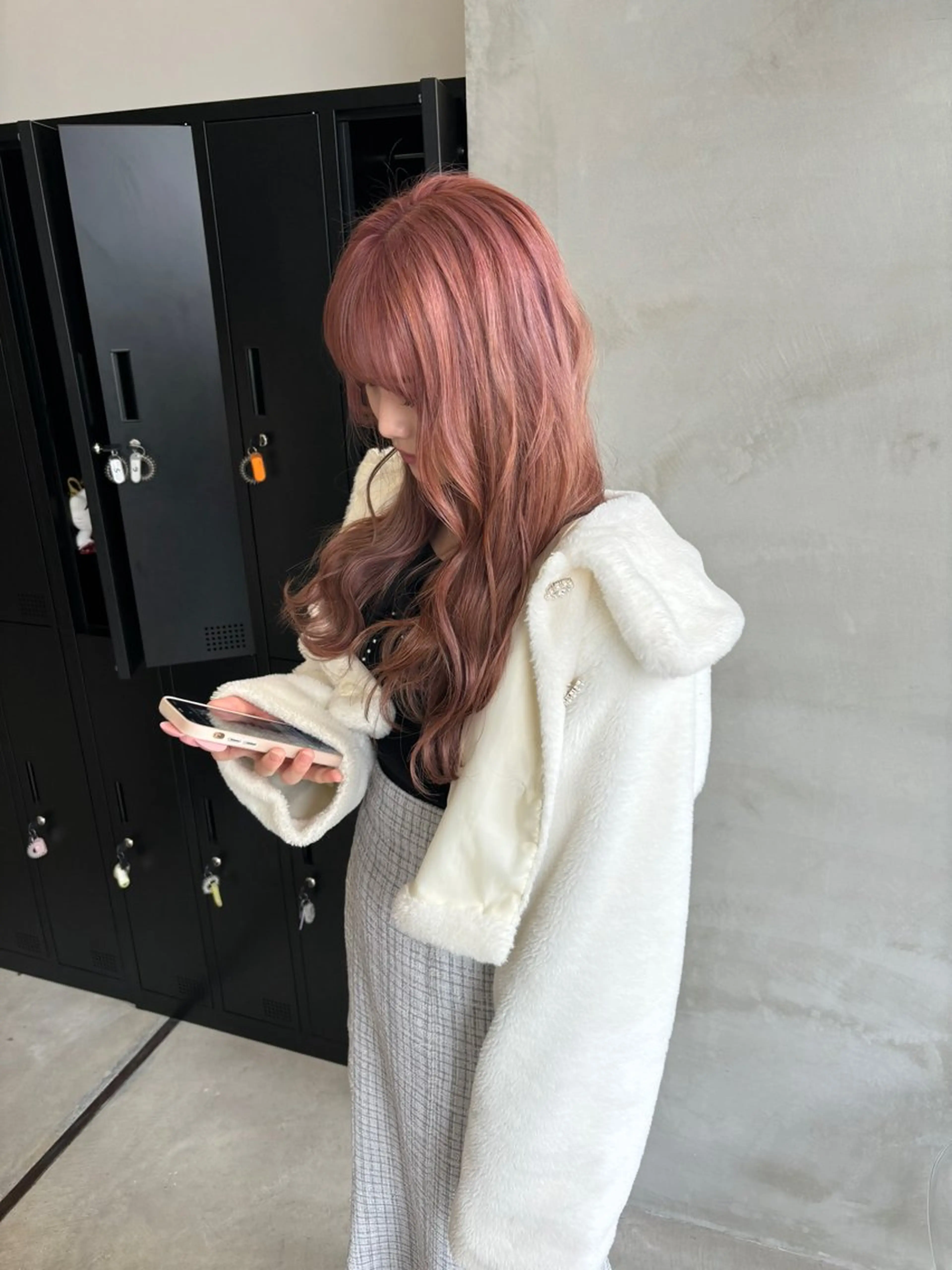 ロング カラー バレイヤージュ ブリーチ ケアブリーチ ダブルカラー イヤリングカラー 長谷川 湧のヘアスタイル