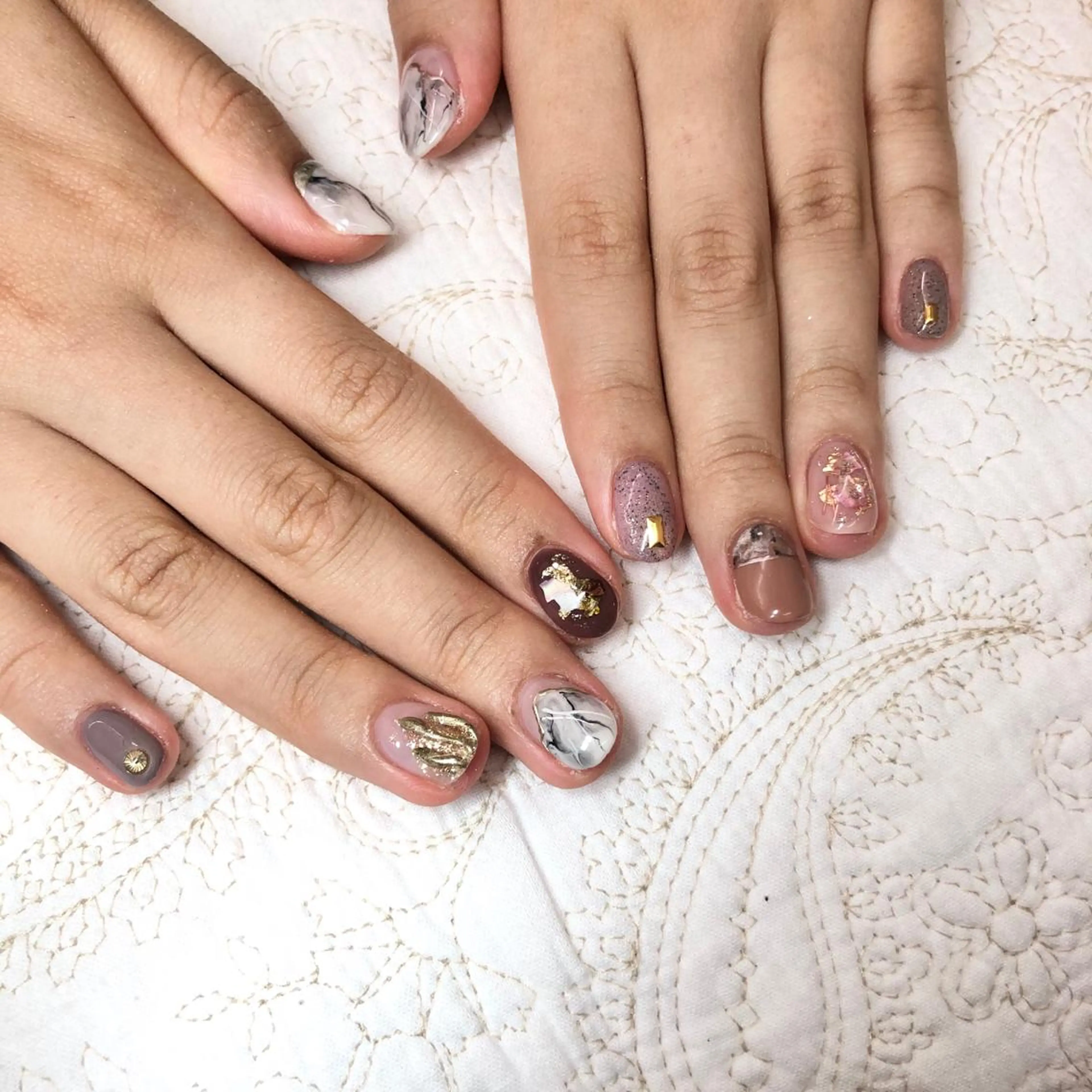 ネイル 大理石ネイル(マーブル) ニュアンスネイル 🎀AYAKO 🎀中韓ネイルのネイルデザイン