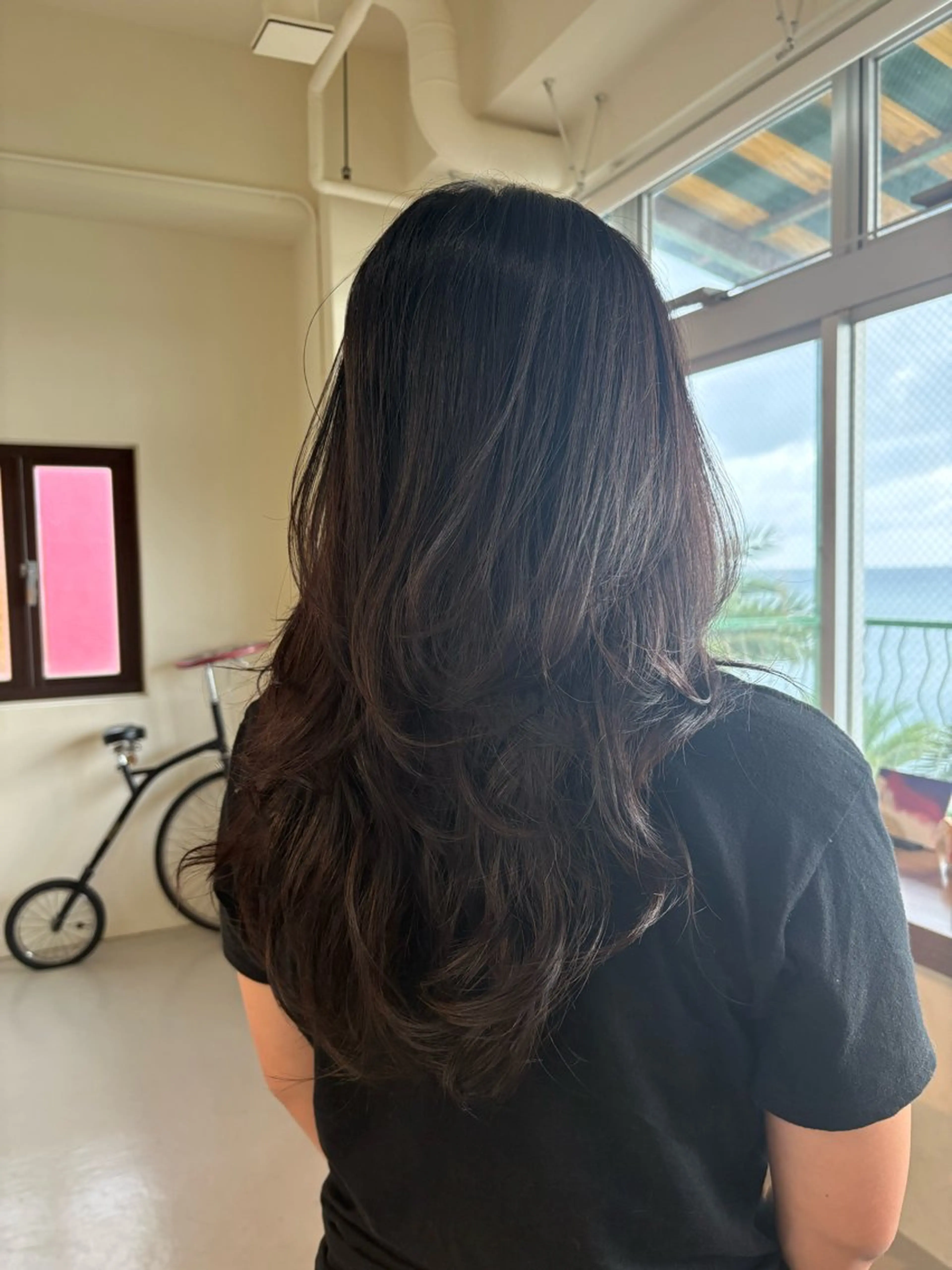 ロング カット ミディアムレイヤー/ 艶カラーNorikaのヘアスタイル