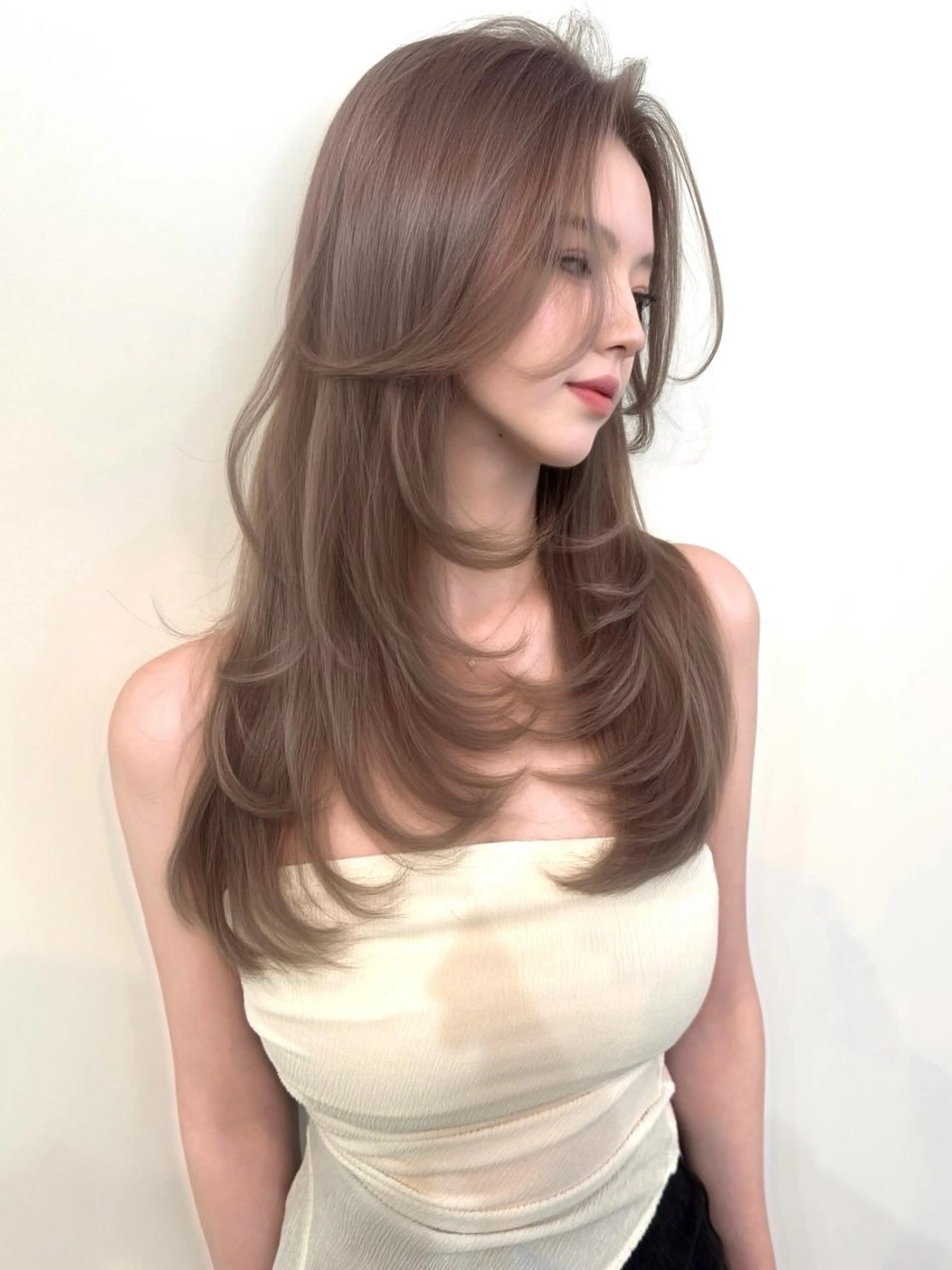 ロング レイヤーカット 似合わせカット カット ヘアカラー トリートメント Miyu/透明感 カラー/レイヤーのヘアスタイル