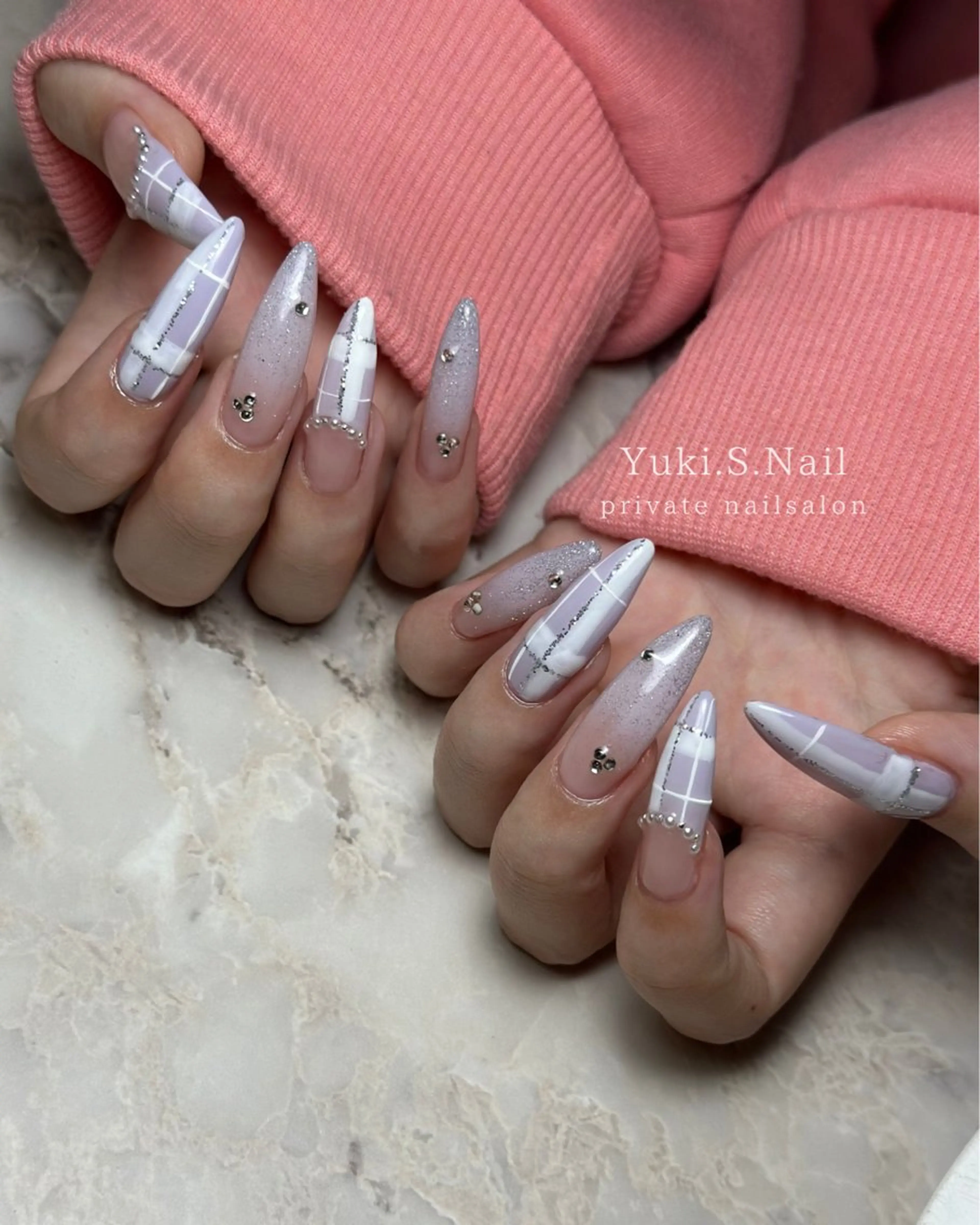 ロング ハンドネイル Yuki S.Nailのネイルデザイン