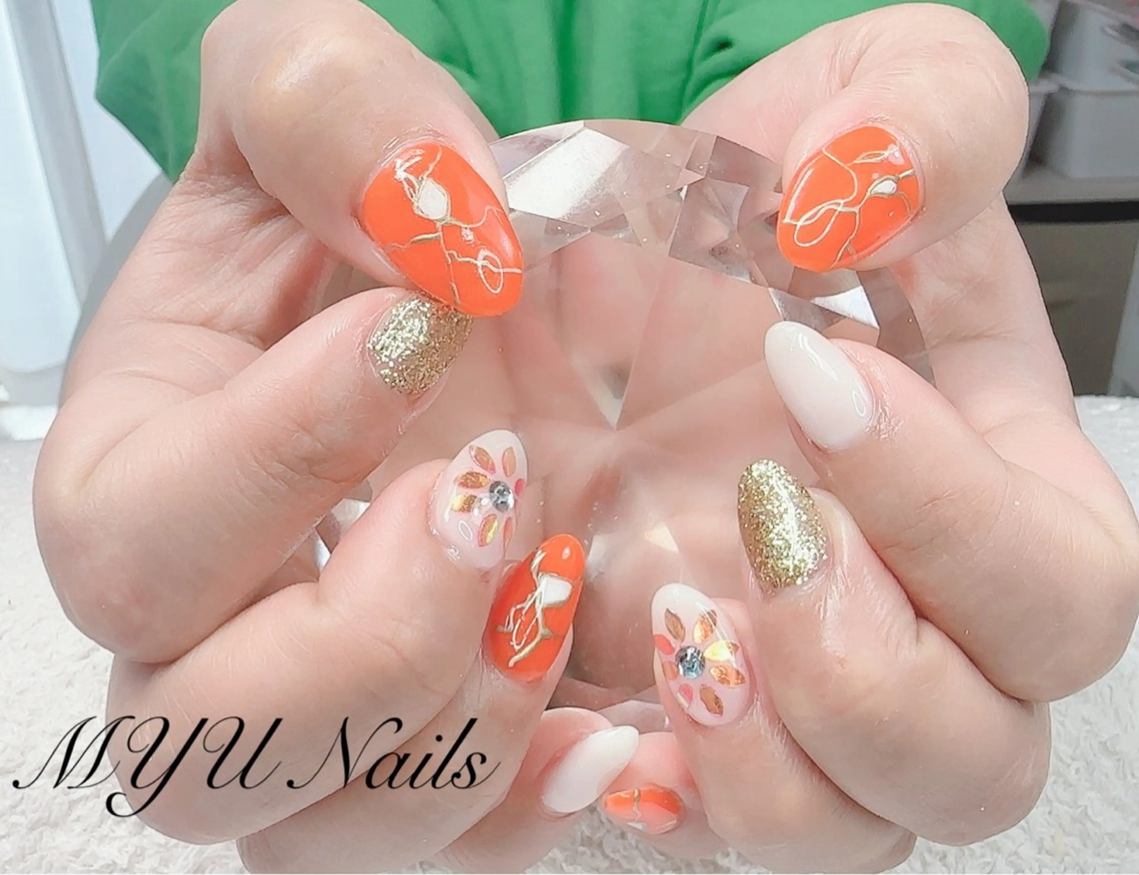 ネイル ジェルネイル 持ち込み パラジェル ハンドネイル ニュアンスネイル🌈 MYU Nailsのネイルデザイン