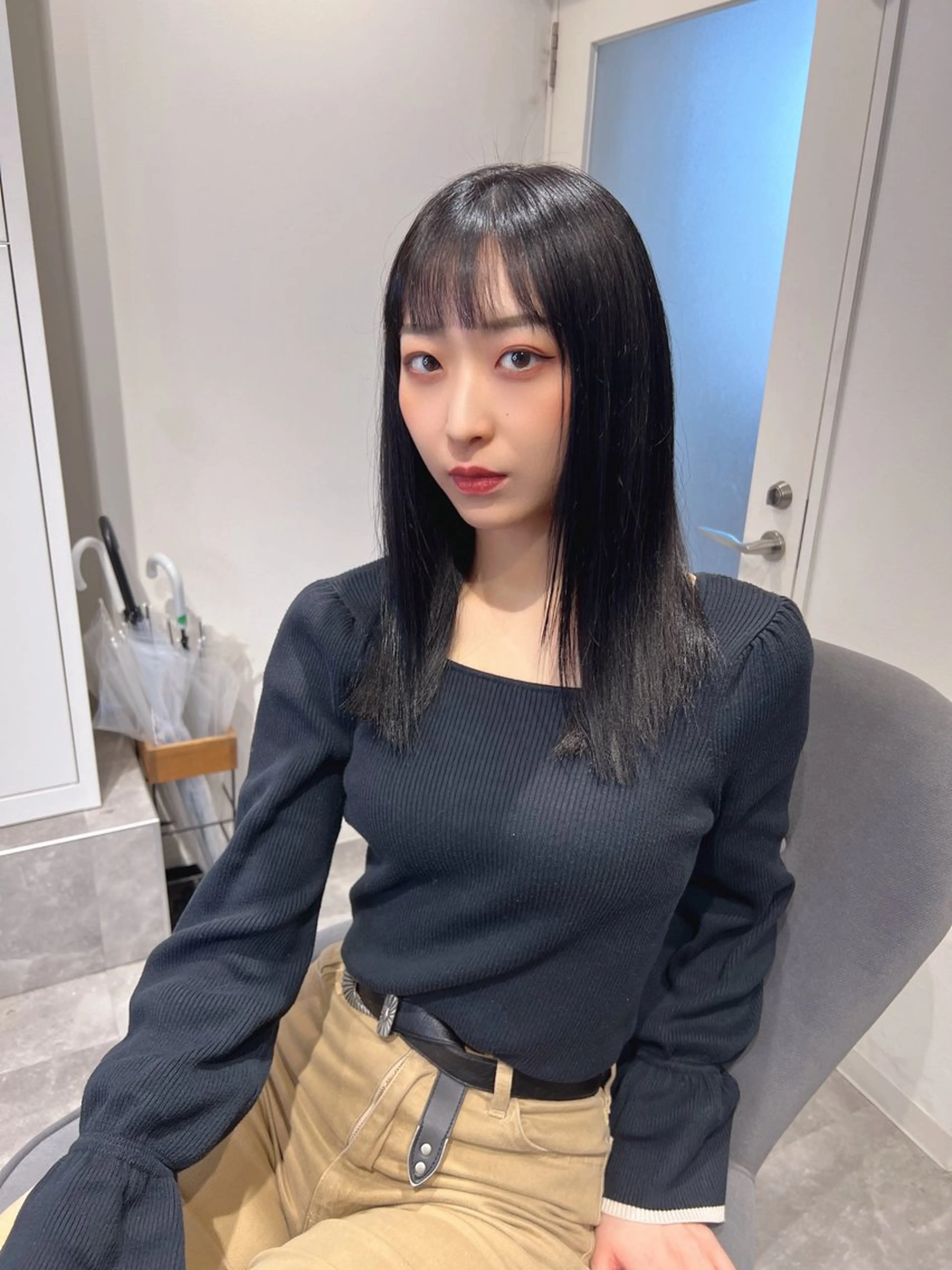 ロング カラー ブリーチ ケアブリーチ トリートメント 透明感/レイヤー 🇰🇷tomonaのヘアスタイル