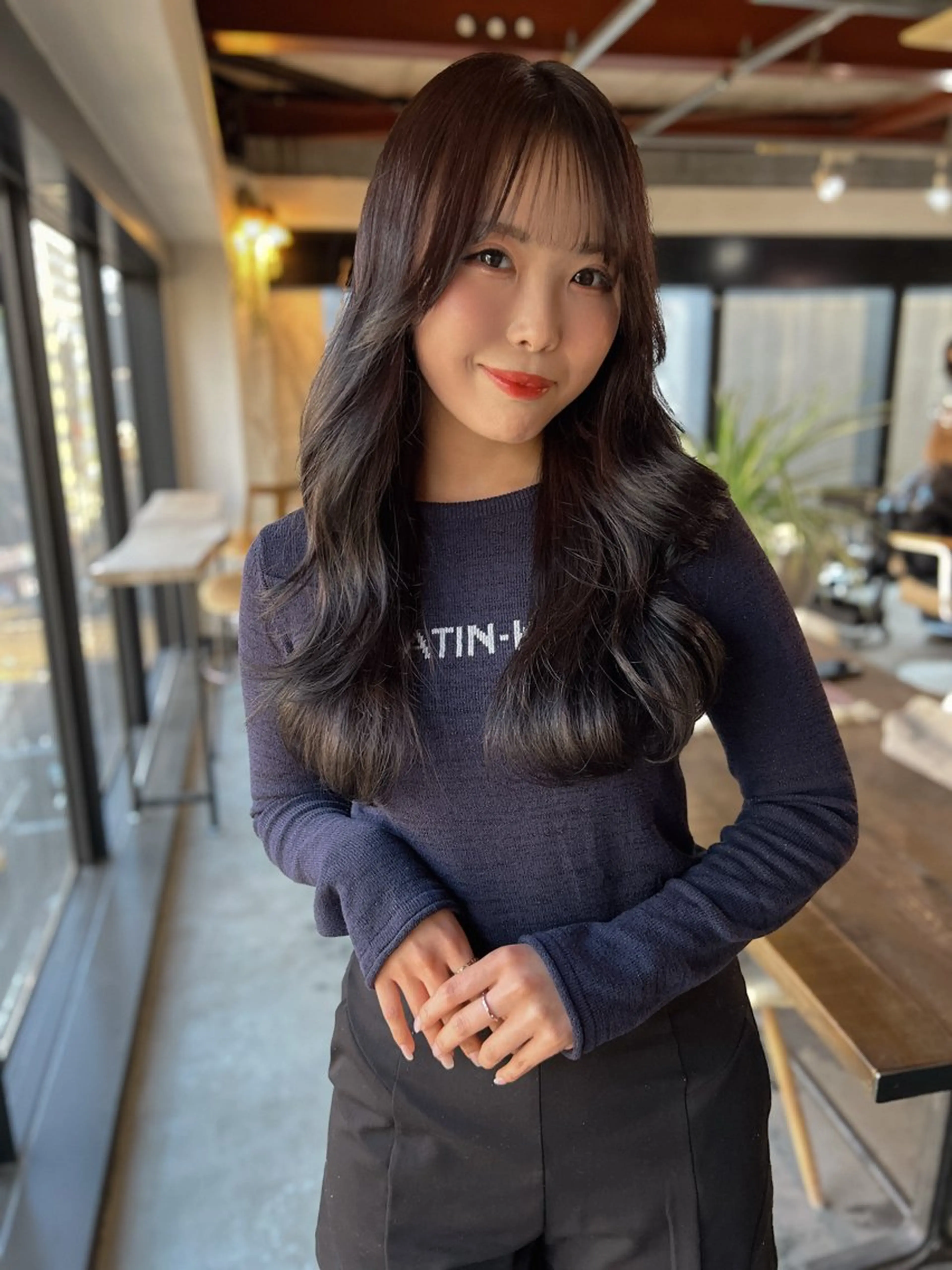 ロング カラー カット ヘアカラー トリートメント ダブルカラー/ 艶髪/SHISEIのヘアスタイル