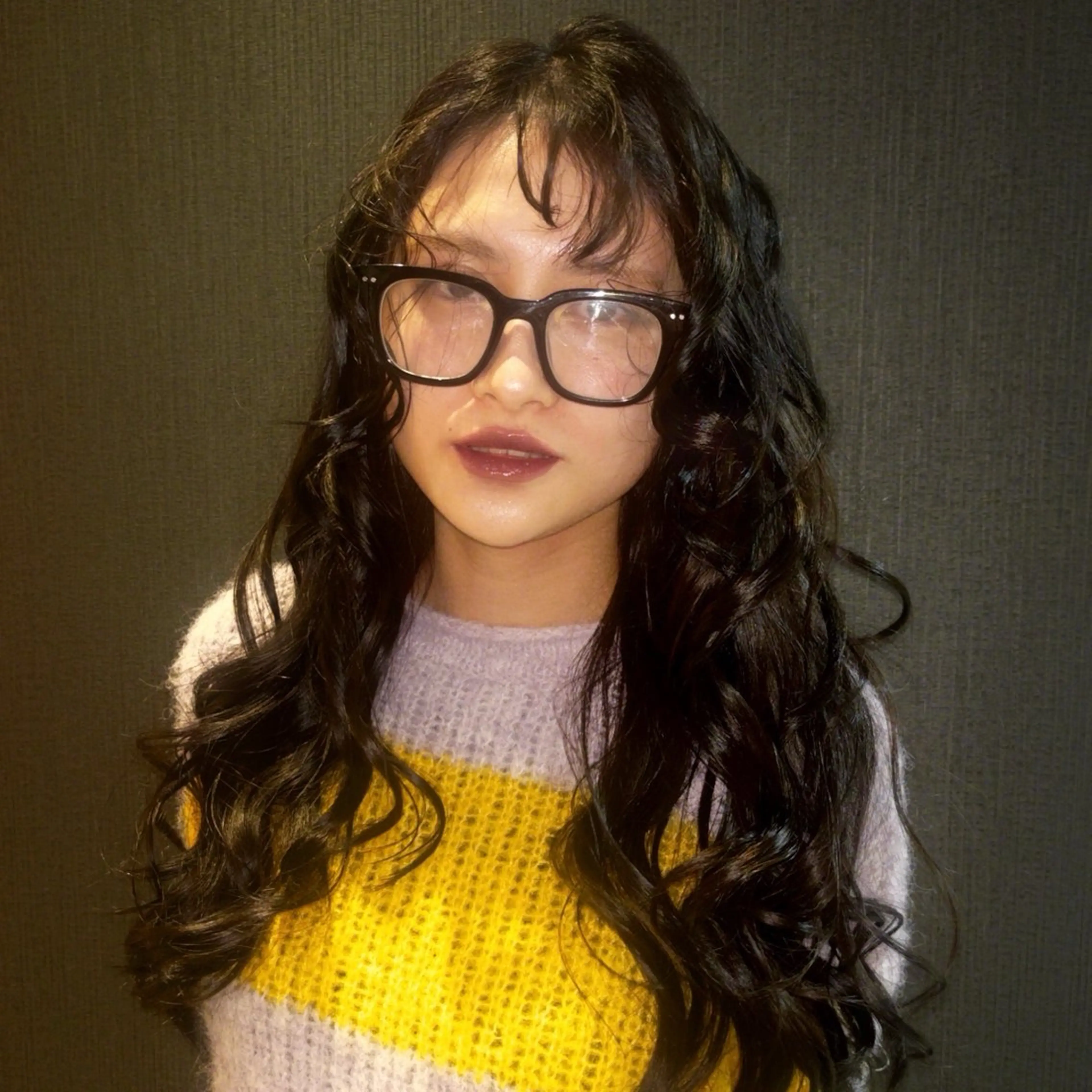 カラー ヘアカラー レイヤーカット/ フェミニン💕/鏡のヘアスタイル