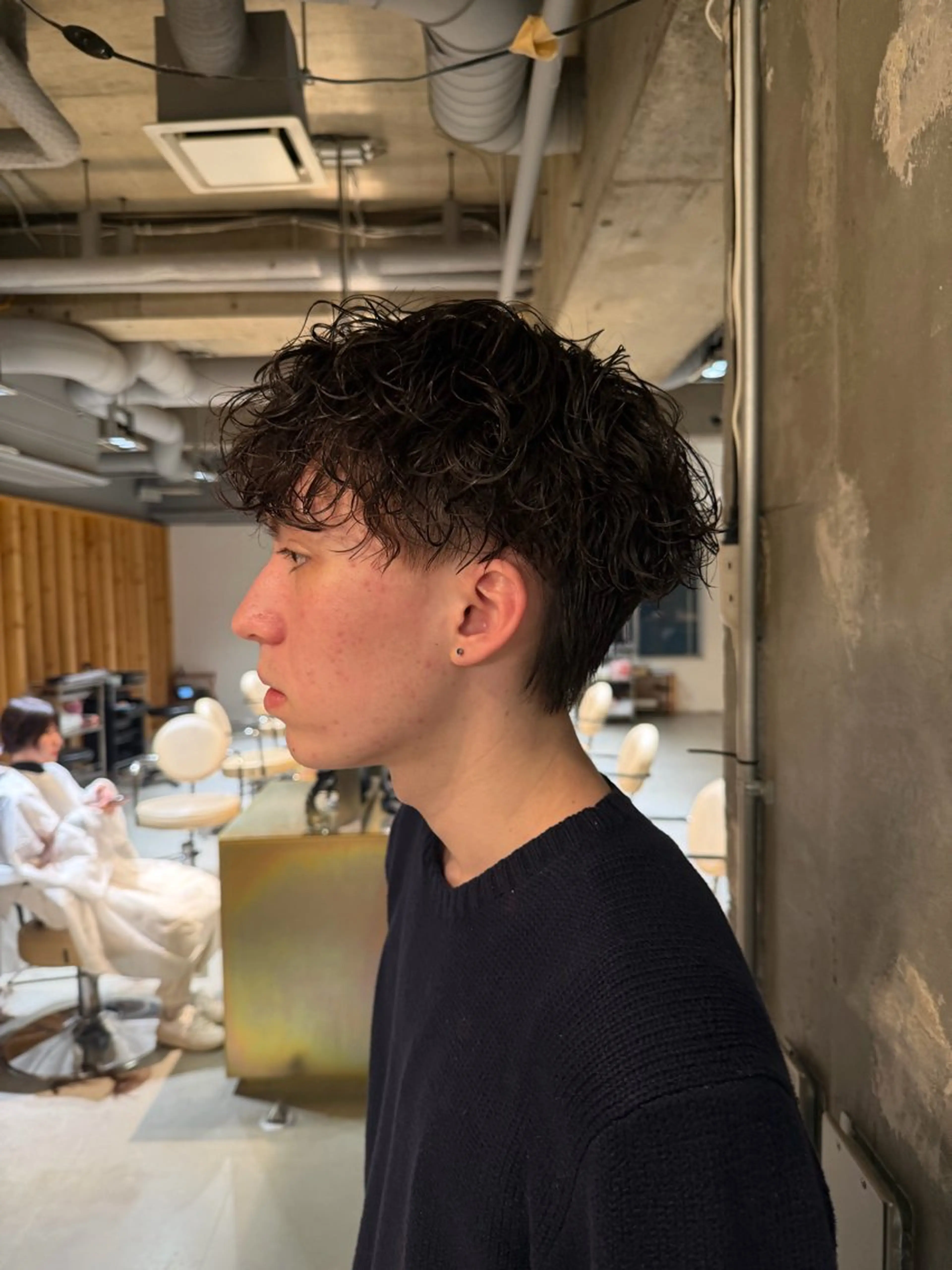 ミディアム パーマ 河本 伶のヘアスタイル