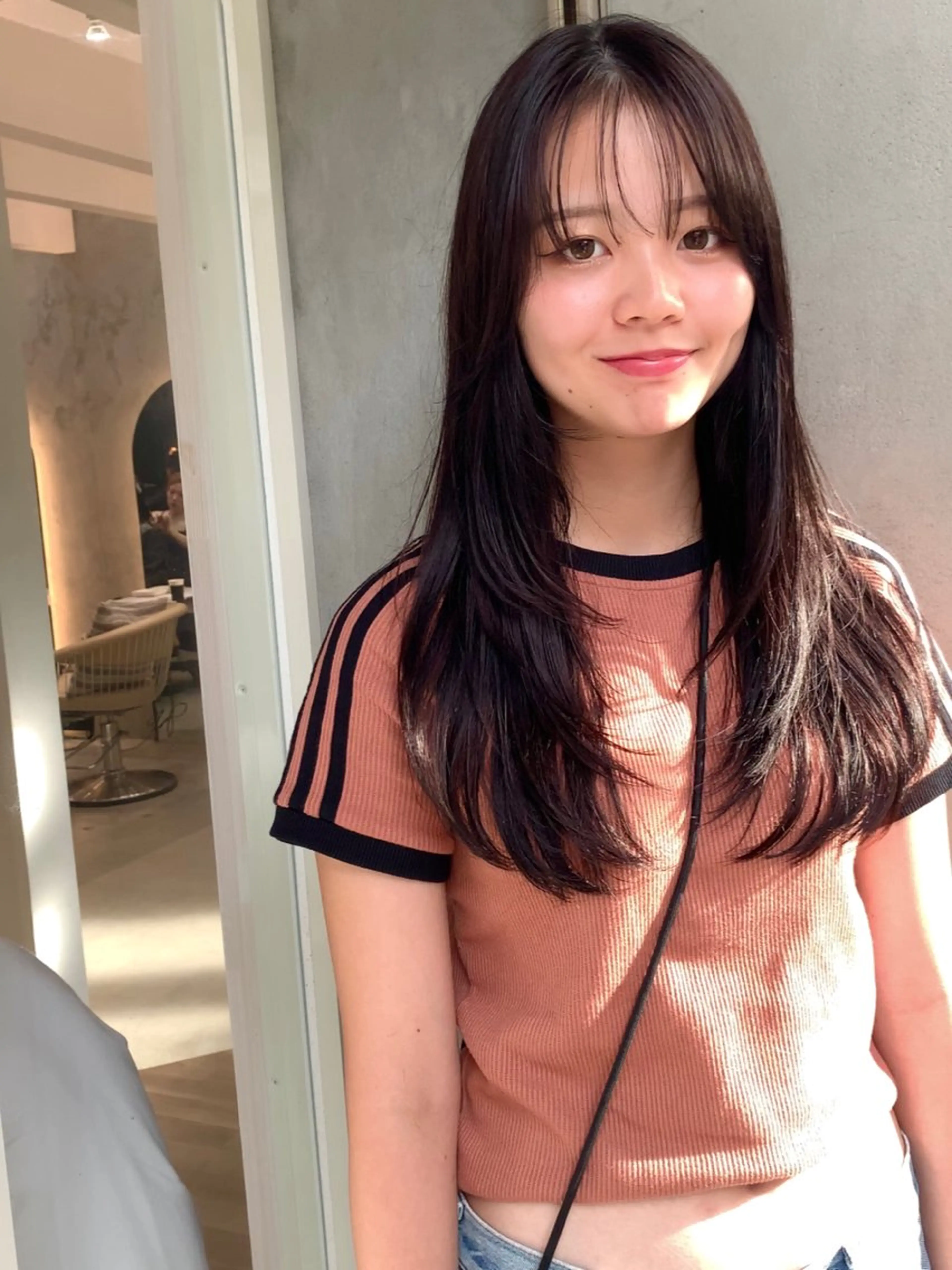 ロング レイヤーカット カット ヘアカラー ✨コテ巻き風パーマ ✨川合佑哉のヘアスタイル