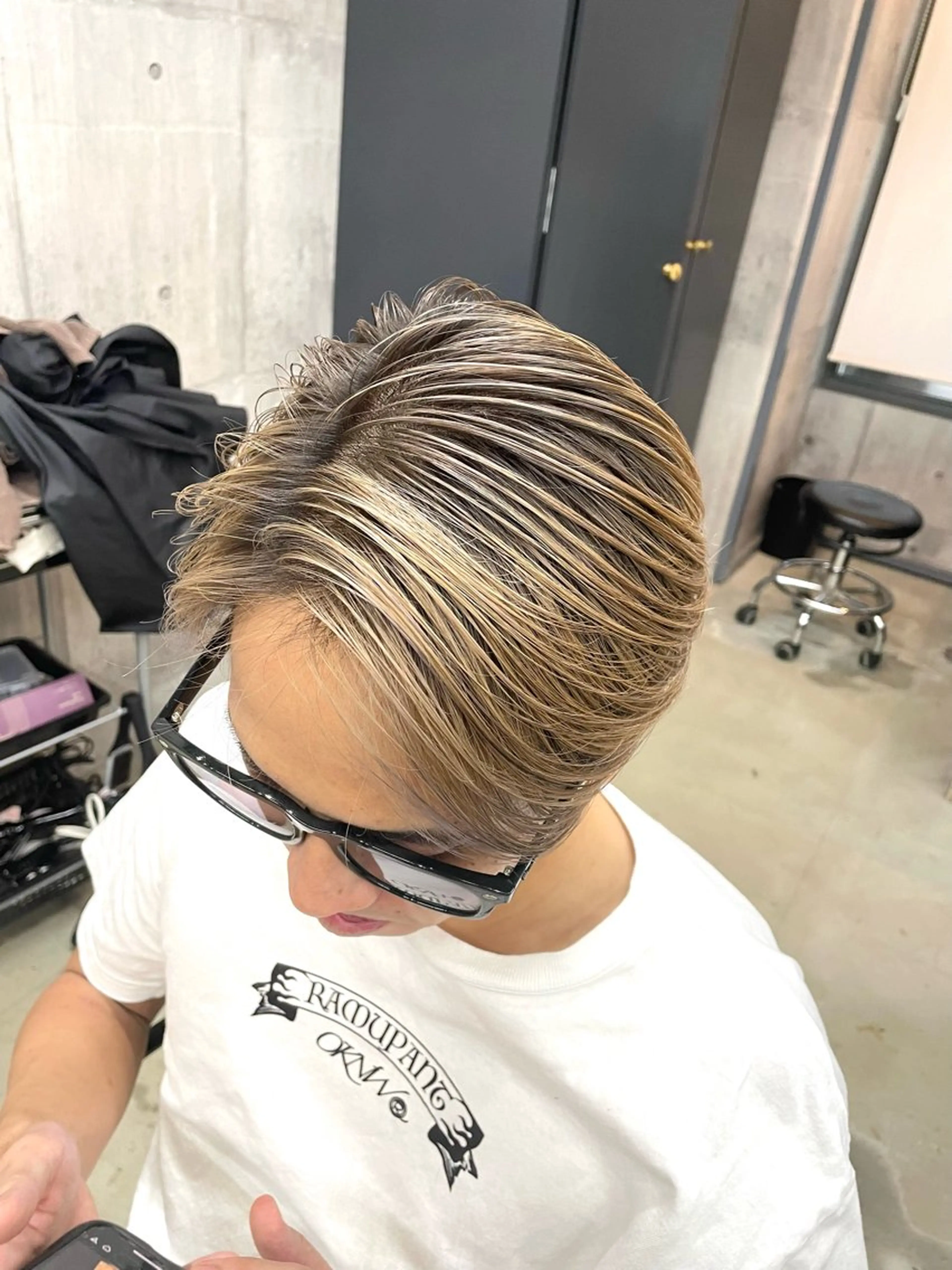 ショート カラー メンズ メンズバレイヤージュ バレイヤージュ レイヤーカット ヘアカラー LUXBE LUCE 那覇小禄イオン店所属・LUXBE LUCE ひなののヘアスタイル