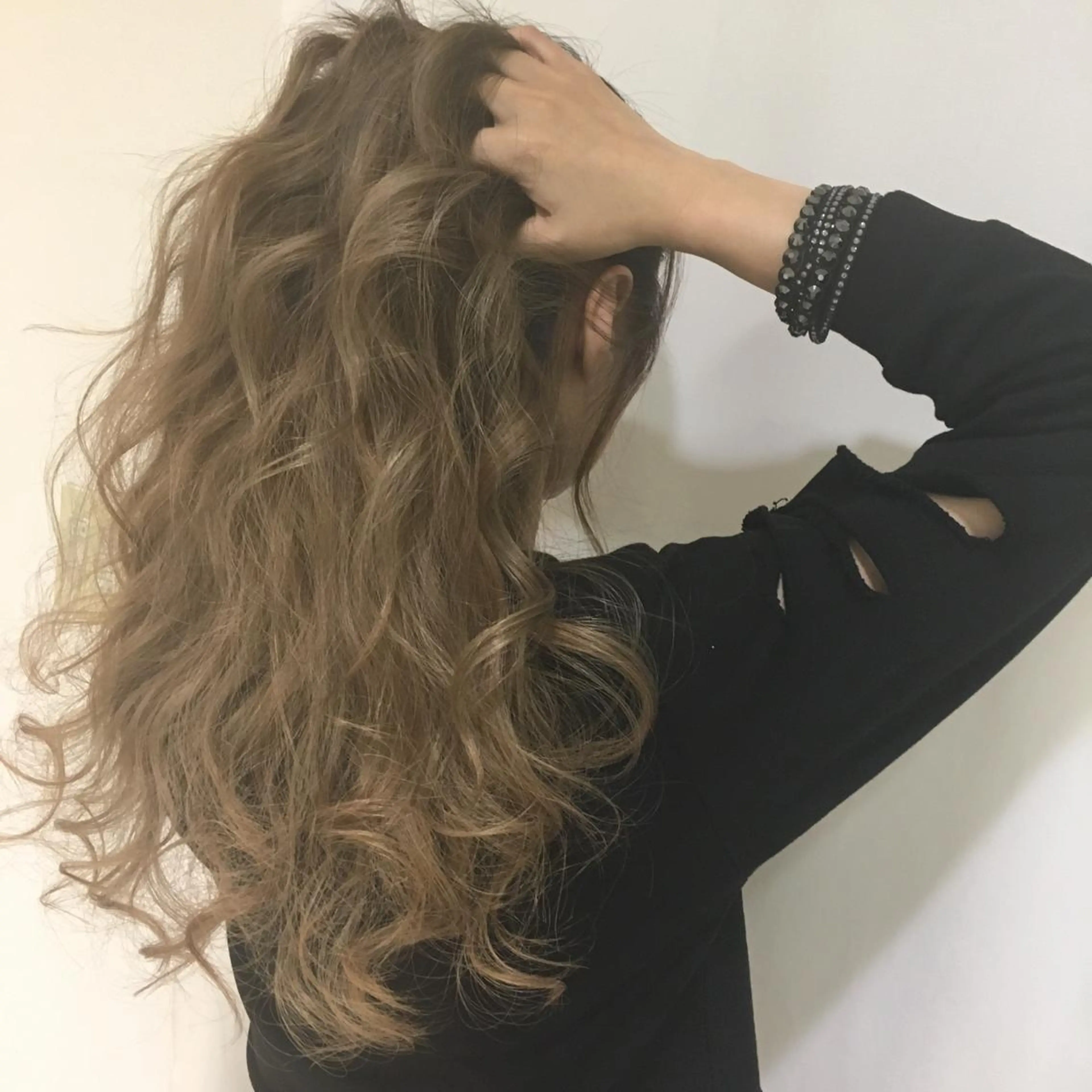 ショート カラー パーマ ヘアアレンジ メンズ マツエク・マツパ アッシュ グラデーションカラー きむえり/髪質改善 /うねり広がり改善のヘアスタイル