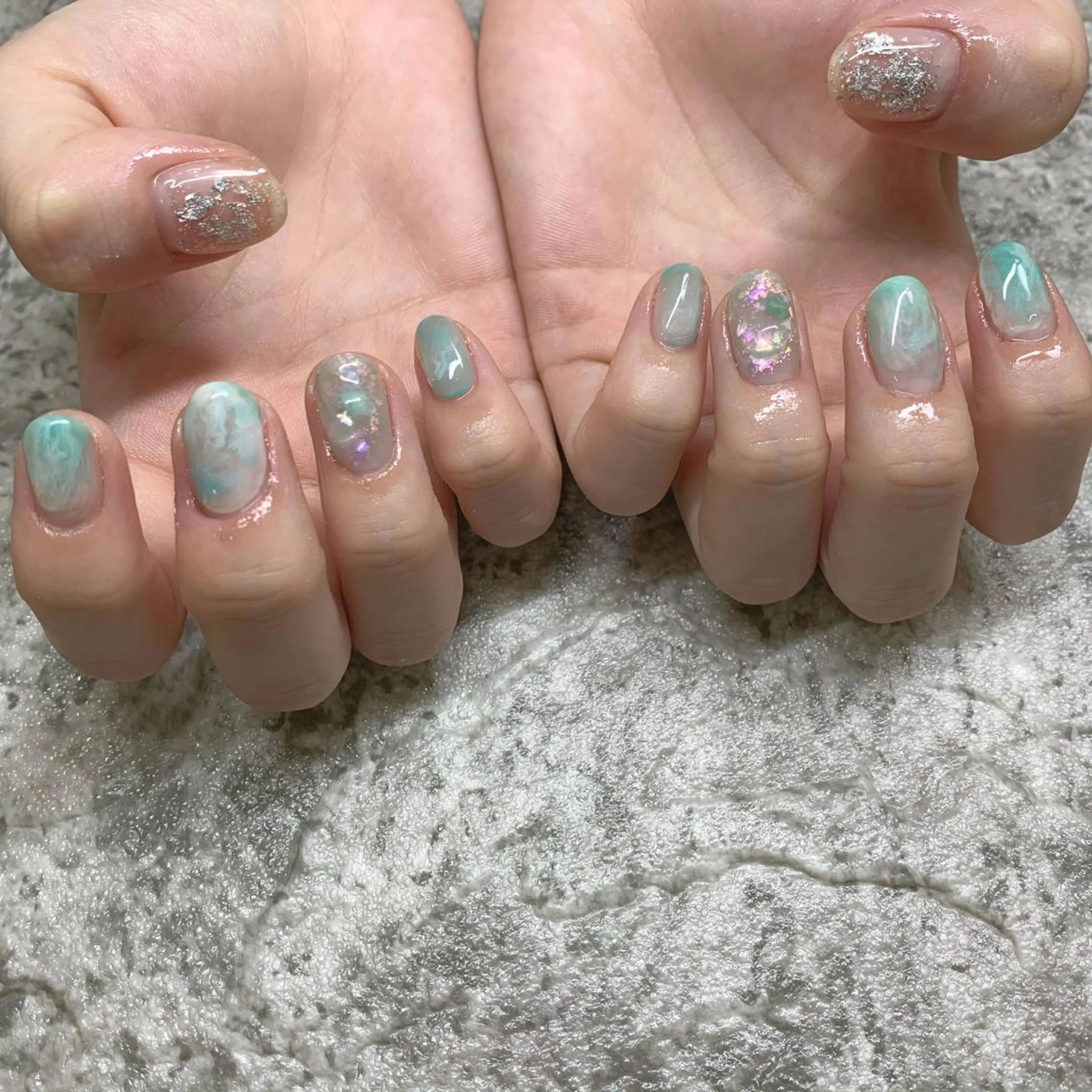 ネイル ブルー シンプルネイル . SHIORIのネイルデザイン