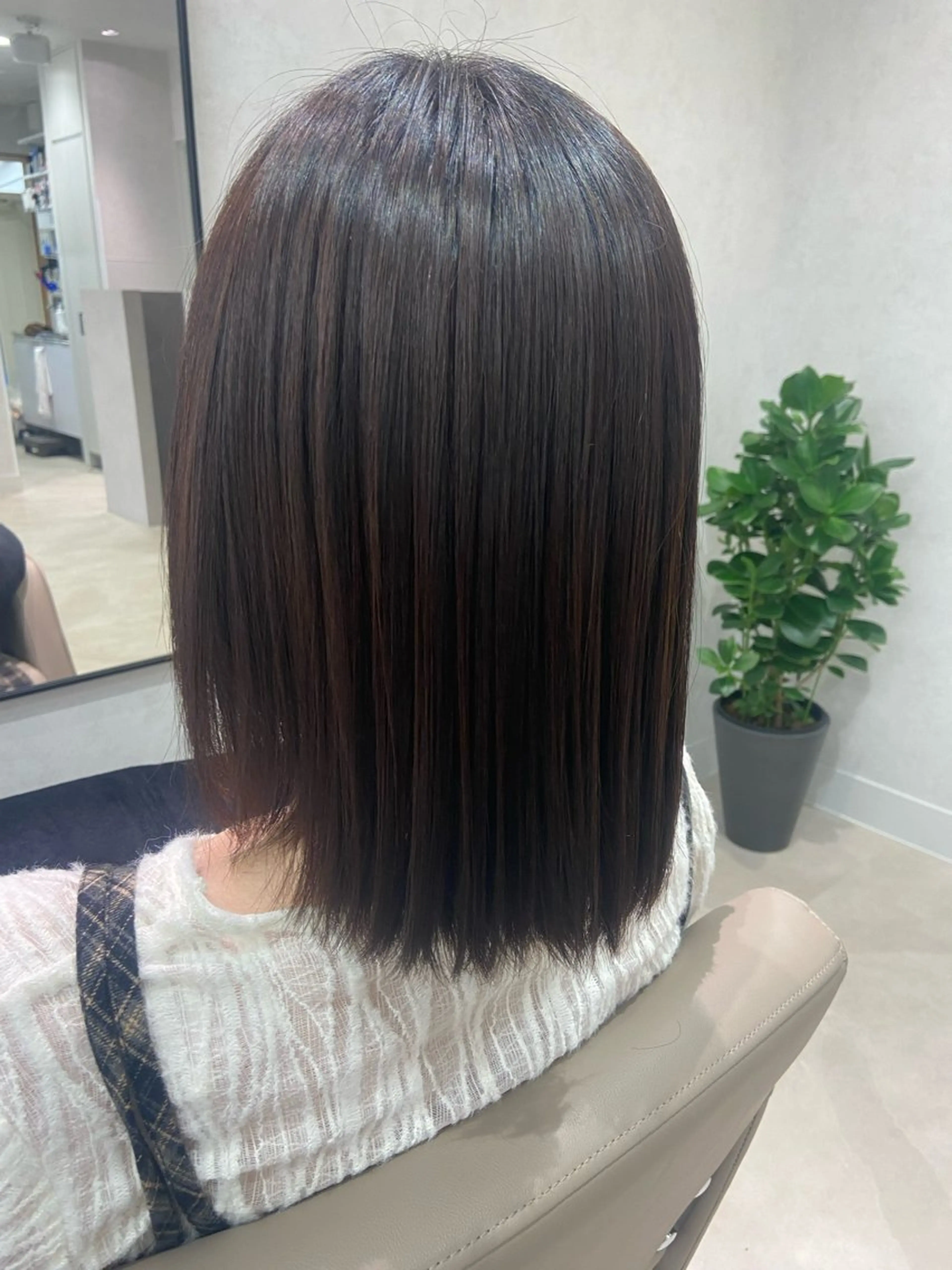 ミディアム 縮毛矯正 🎀艶カラー/ 縮毛矯正🤍ミイナのヘアスタイル