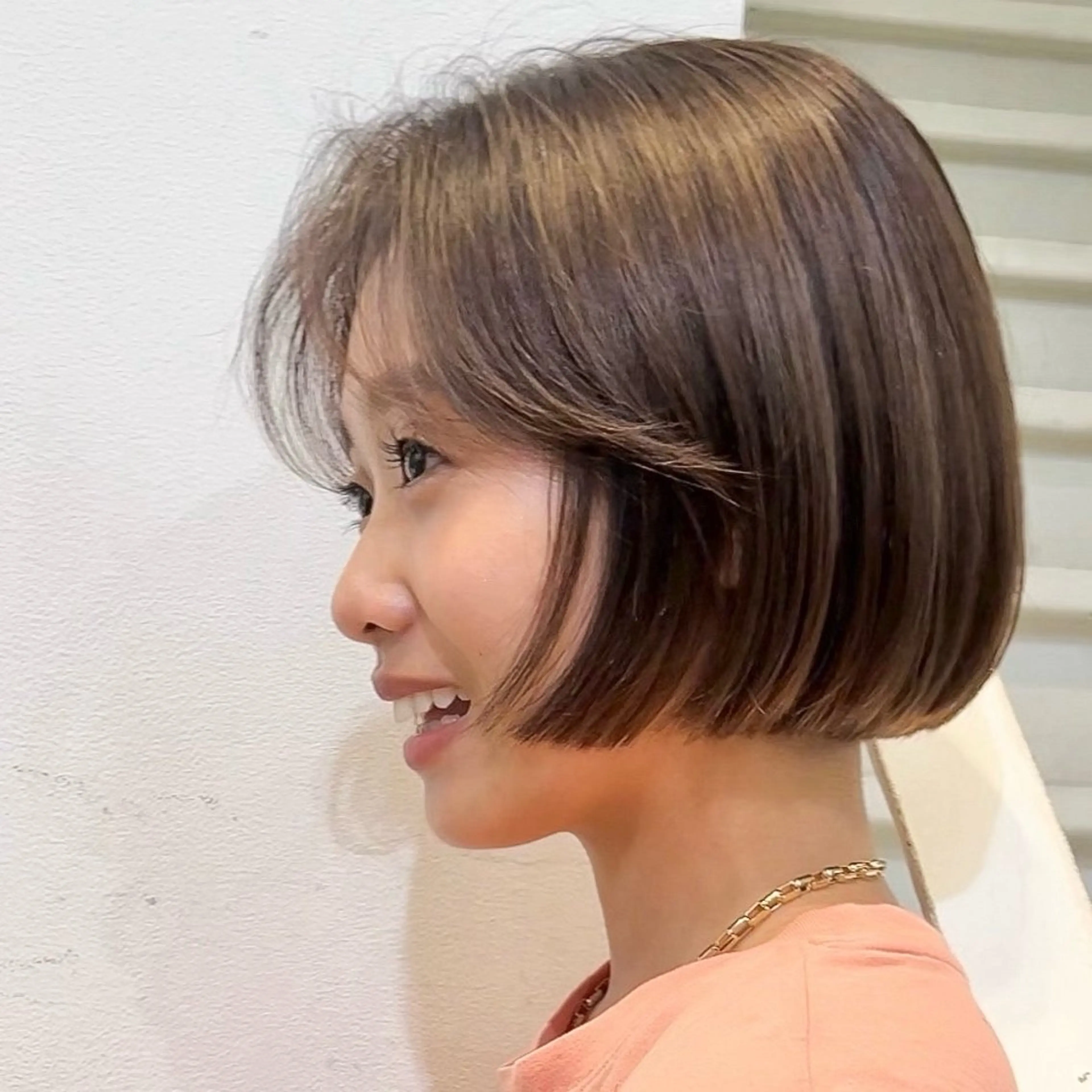 セミロング カラー パーマ まとまるボブ/縮毛矯 生🌿あおい✨のヘアスタイル