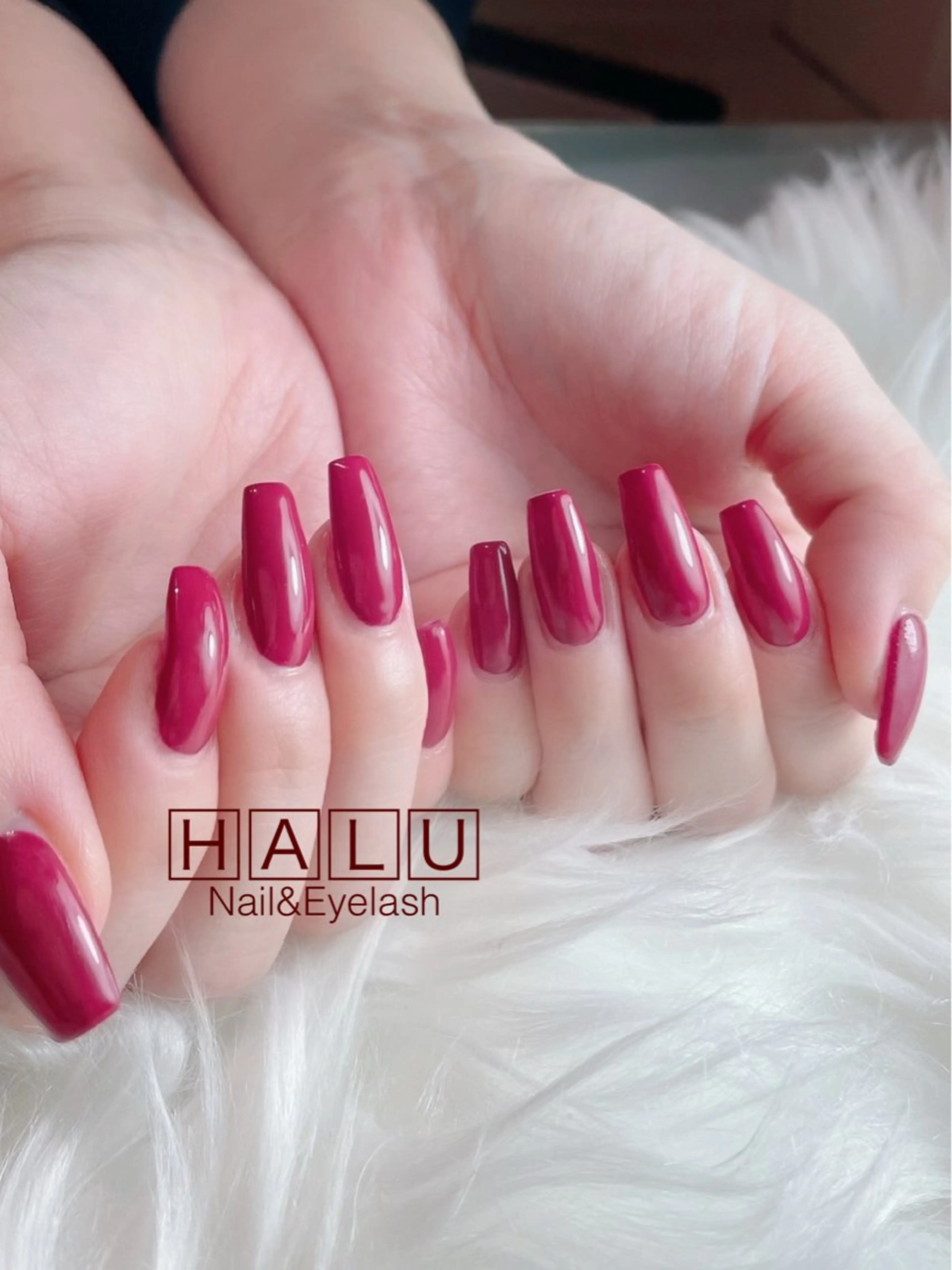 ネイル 赤色 HALU ハルのネイルデザイン