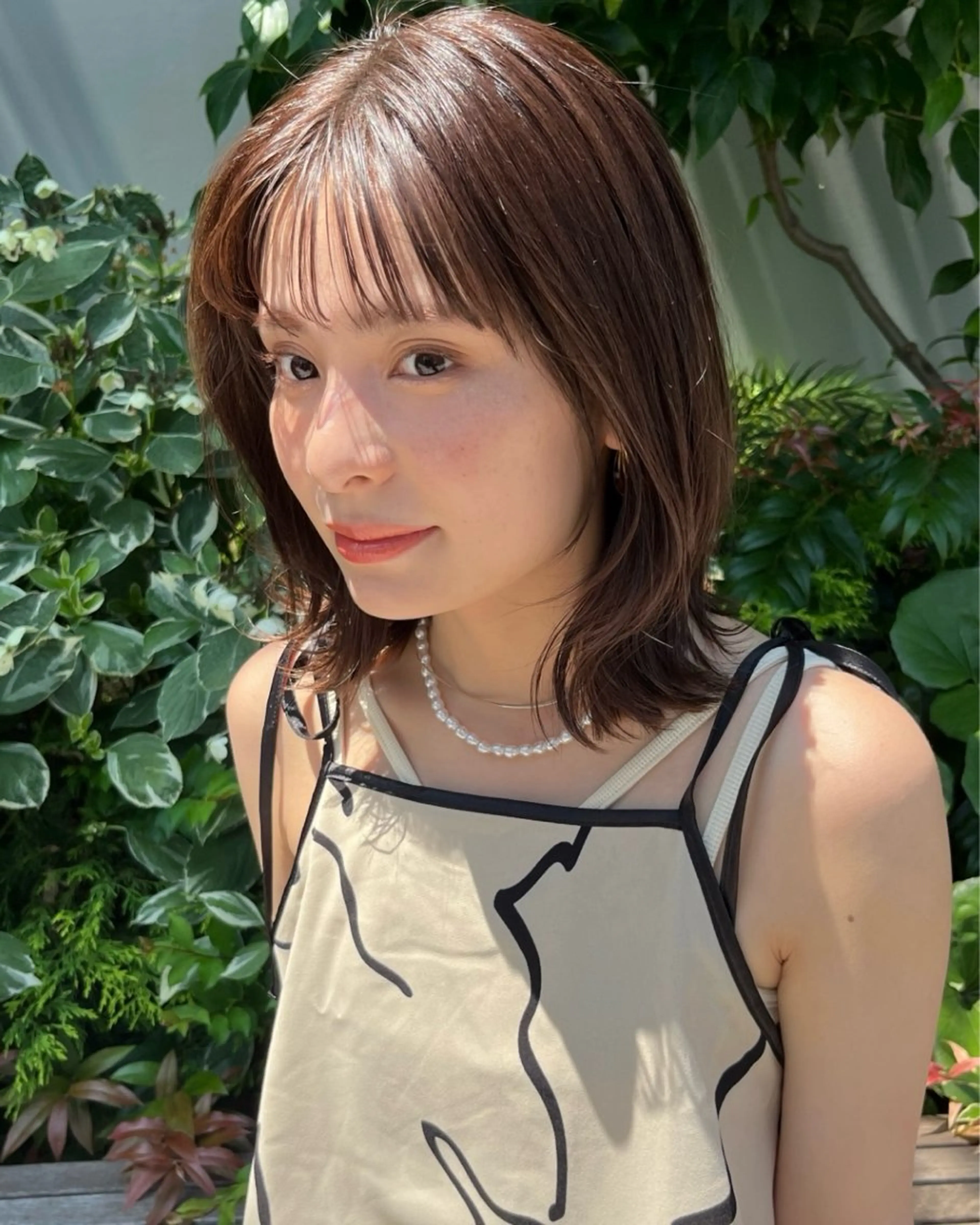 ミディアム カラー ヘアカラー トリートメント ⭐ハイトーン/ 赤み消し/カナ⭐️のヘアスタイル