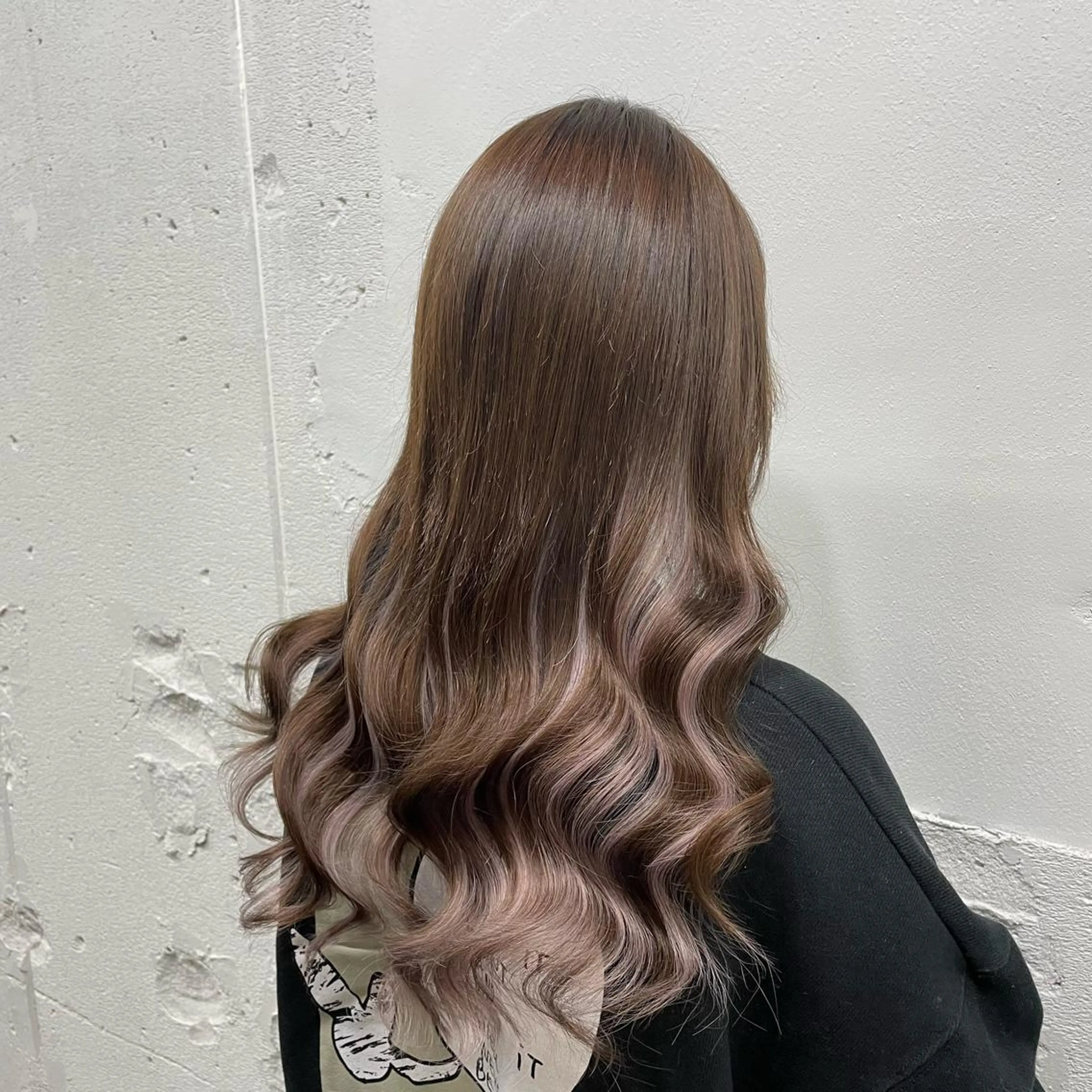 ロング カラー シールエクステ バレイヤージュ ミストバング ダブルカラー  フェイスフレーミング ヘアカラー エクステ 🧡艶髪ちゅるん髪 🫧🧡YUKI❄️のヘアスタイル