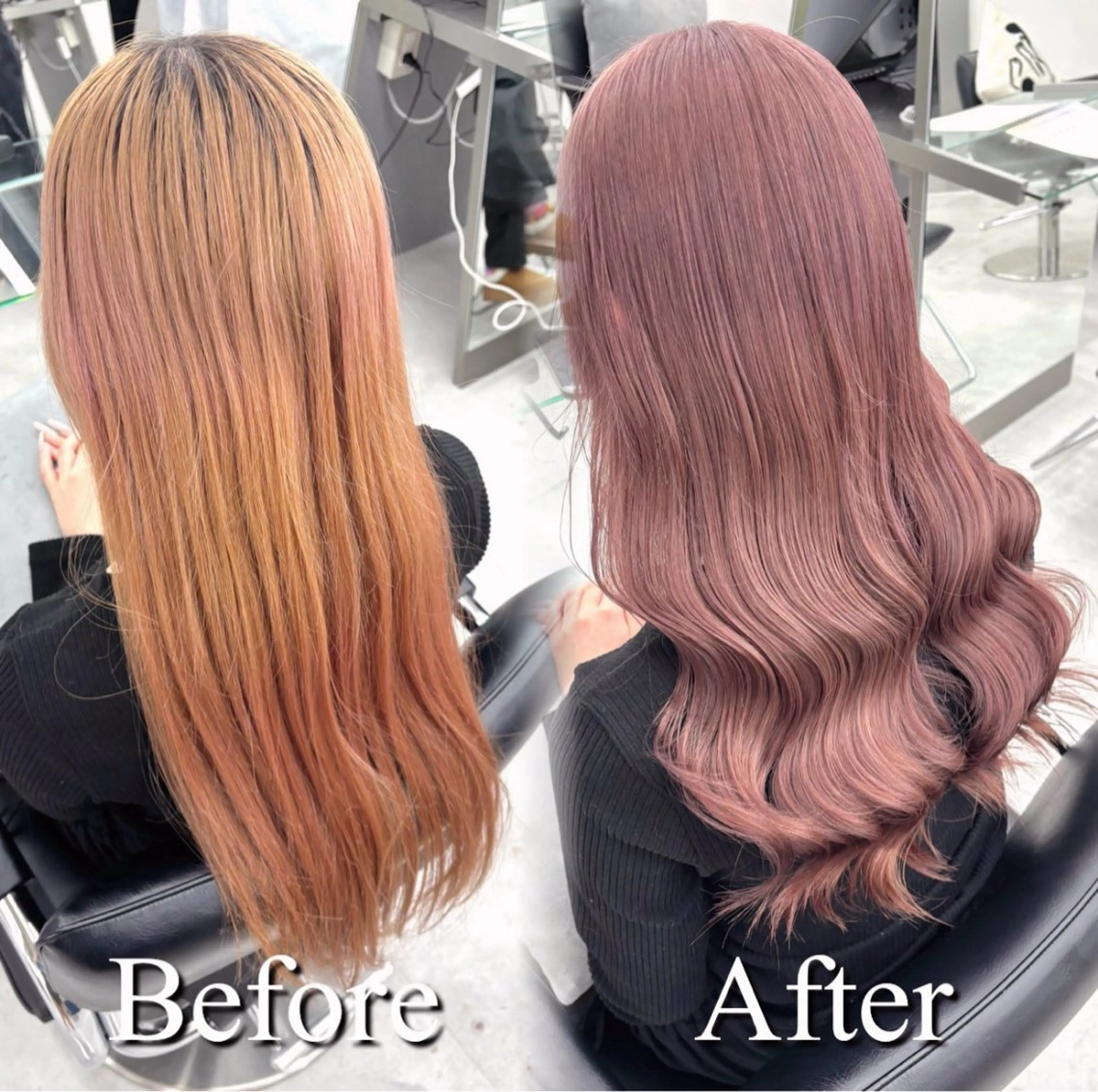 セミロング カラー ベージュカラー ブリーチ ピンクカラー ピンクベージュ ヘアカラー トリートメント ヘアセット 絶対可愛い宣言💝横 浜エクステみさき🪄のヘアスタイル