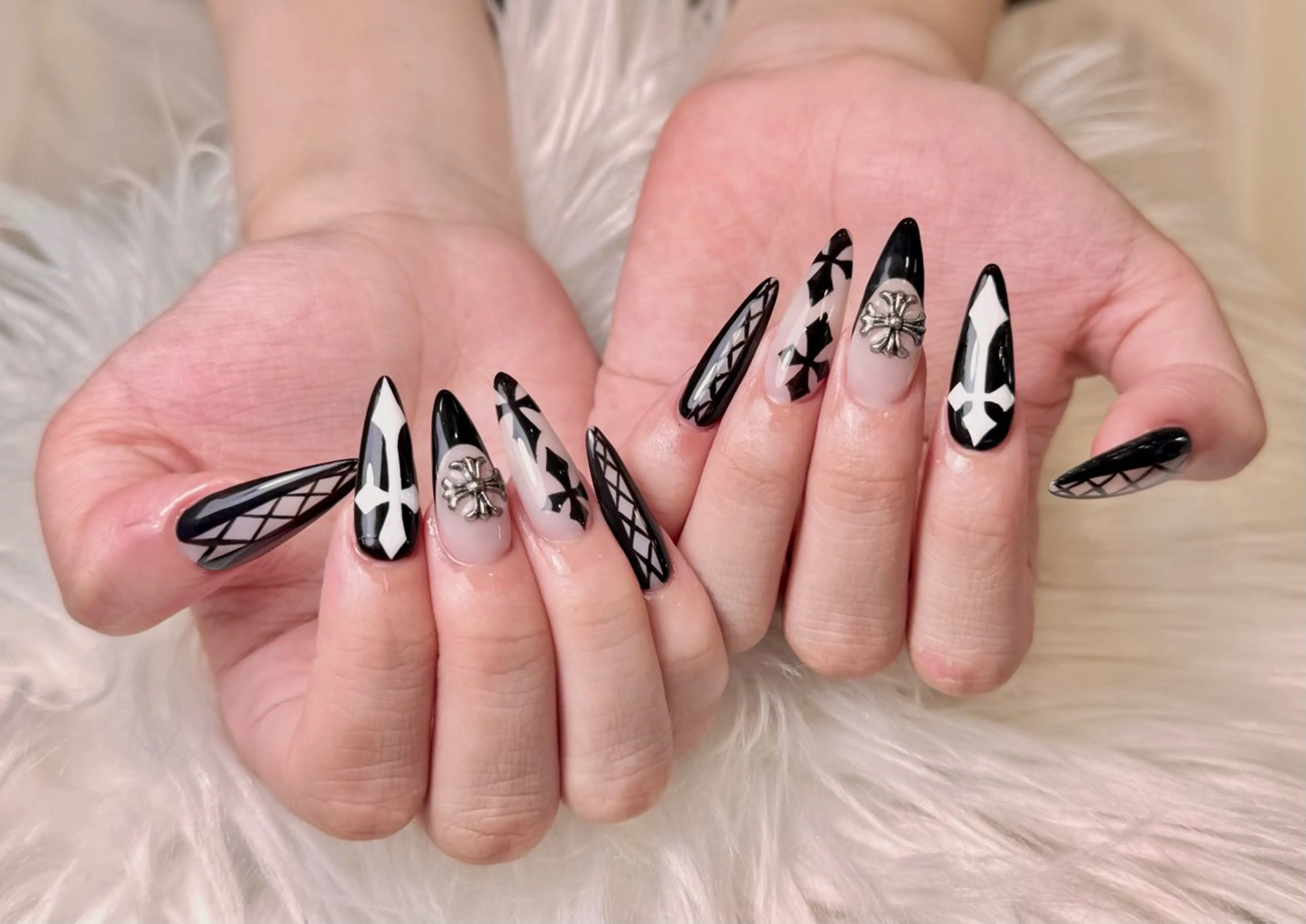 ネイル アートネイル ジェルネイル ロングネイル シンプルネイル チャ ミーのネイルデザイン