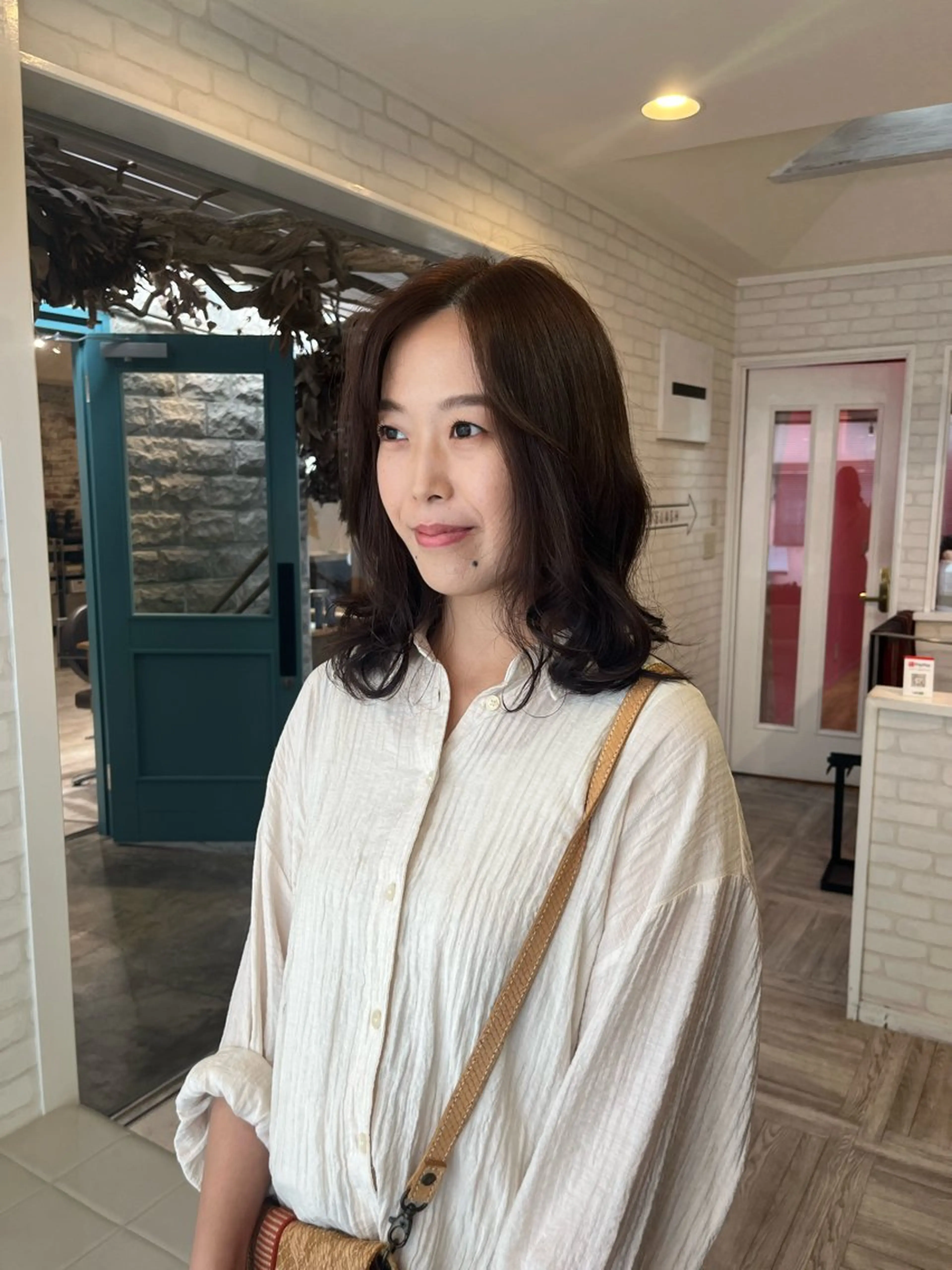 カラー ブラウンカラー オレンジ オレンジブラウン ヘアカラー 阿部 うららのヘアスタイル