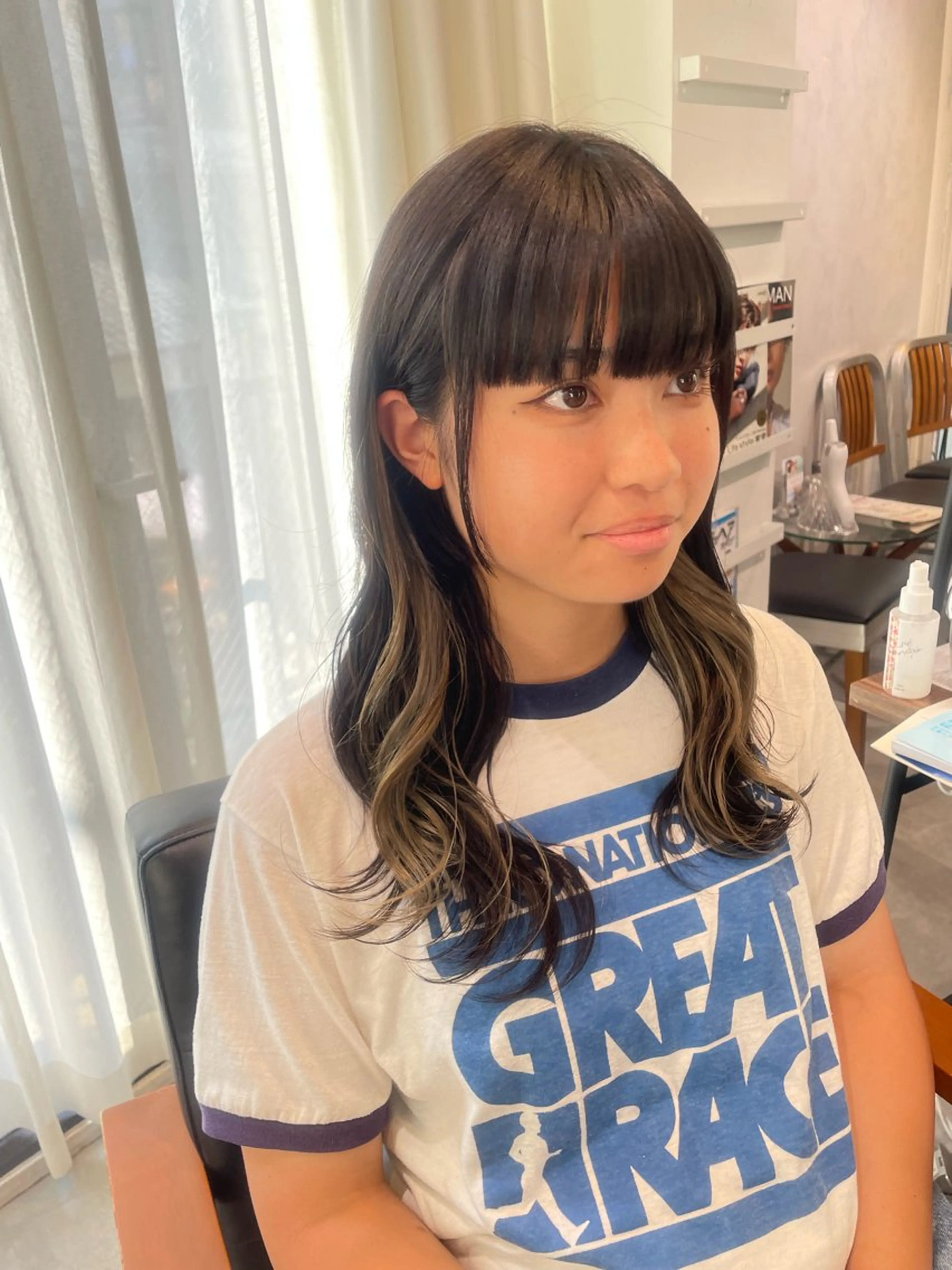 セミロング カラー ヘアアレンジ ･˚✧すずね˚✧* lucia(ルチア)のマツエク・マツパデザイン