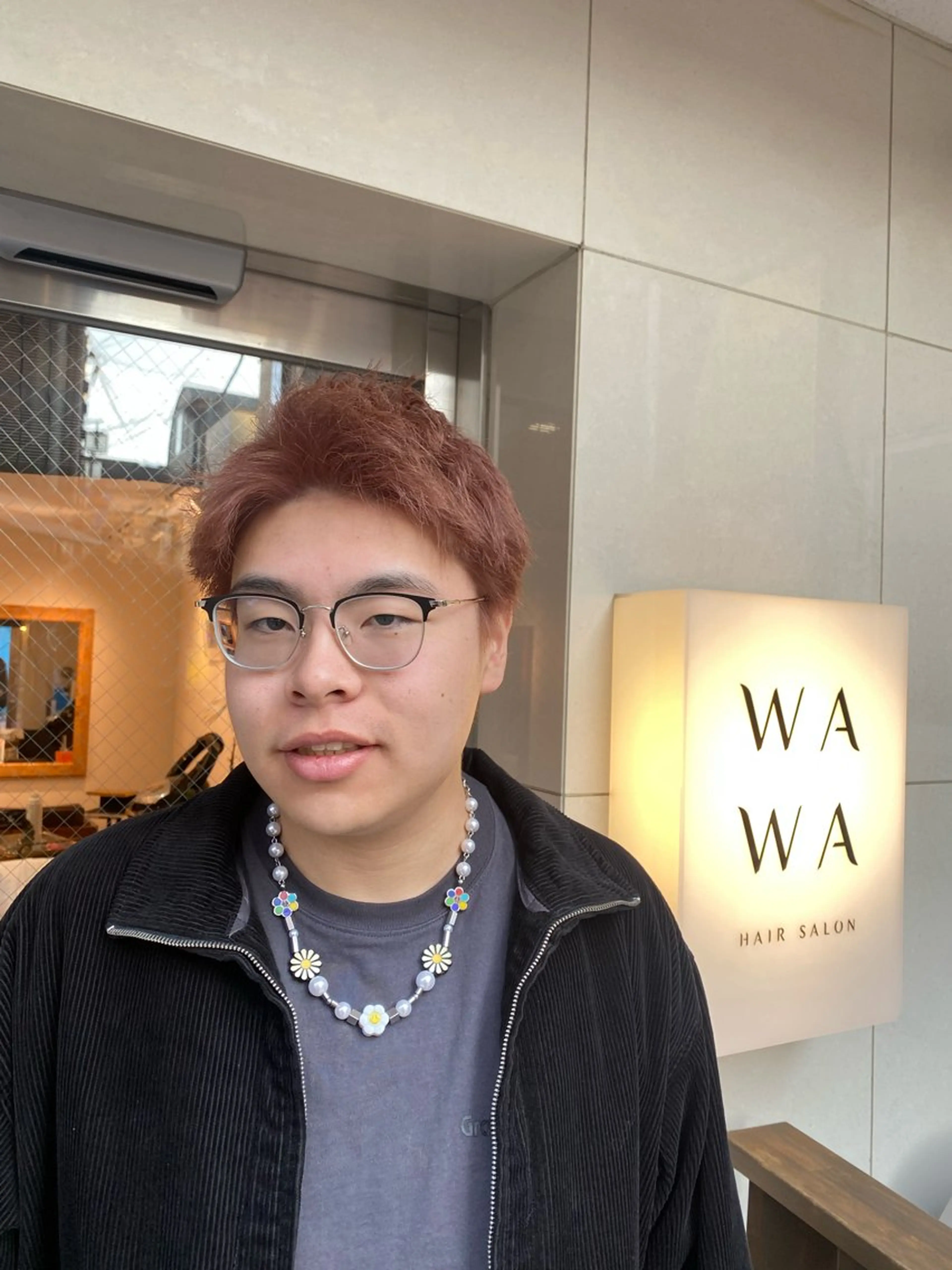 ショート メンズ アップバング 刈り上げ ショートヘア カット 艶カラー、パーマ 祥一朗　WAWAのヘアスタイル
