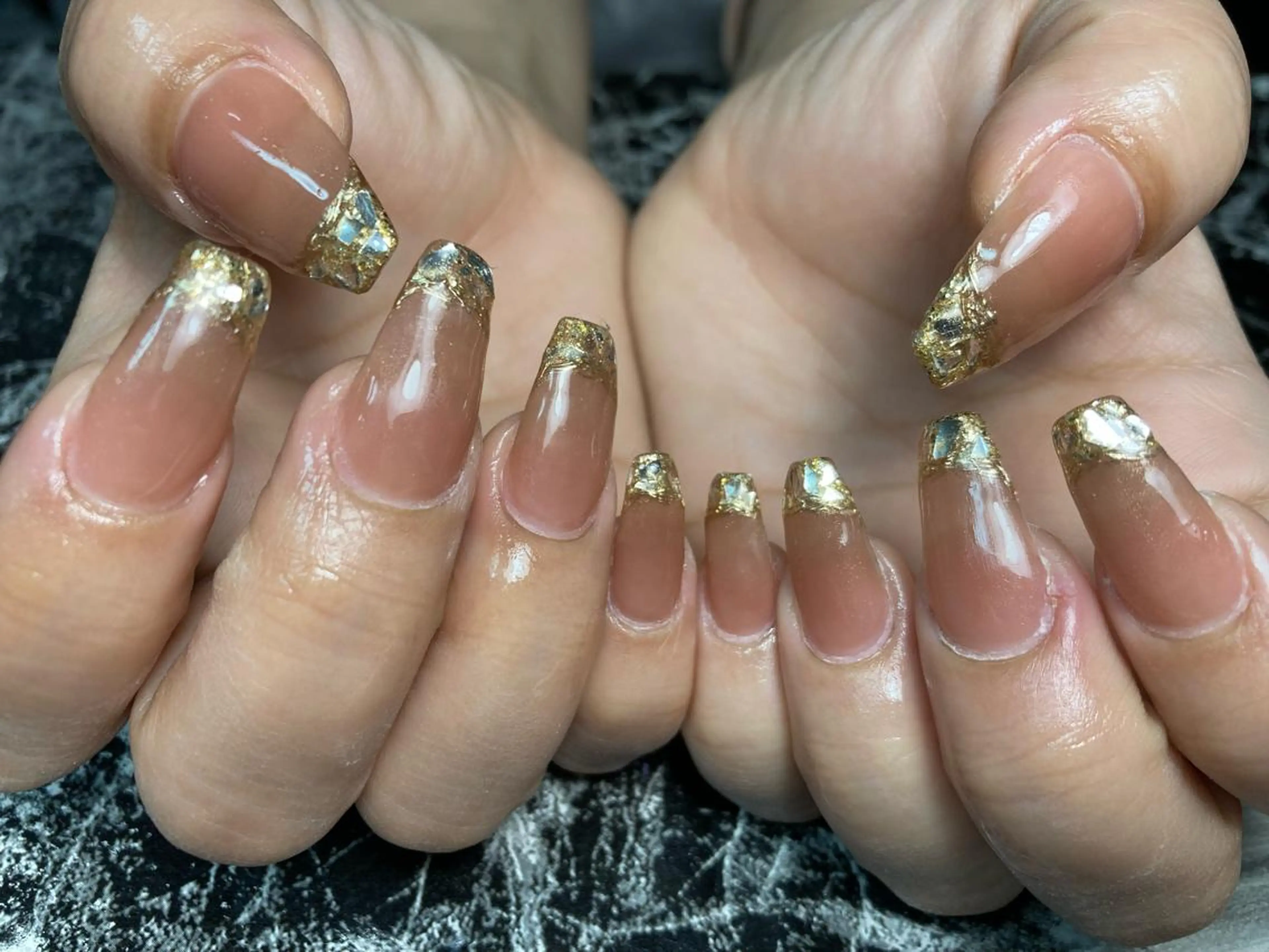 ロング ネイル 長さ出し ジェルネイル ハンドネイル フットネイル ✴︎ Delightのネイルデザイン