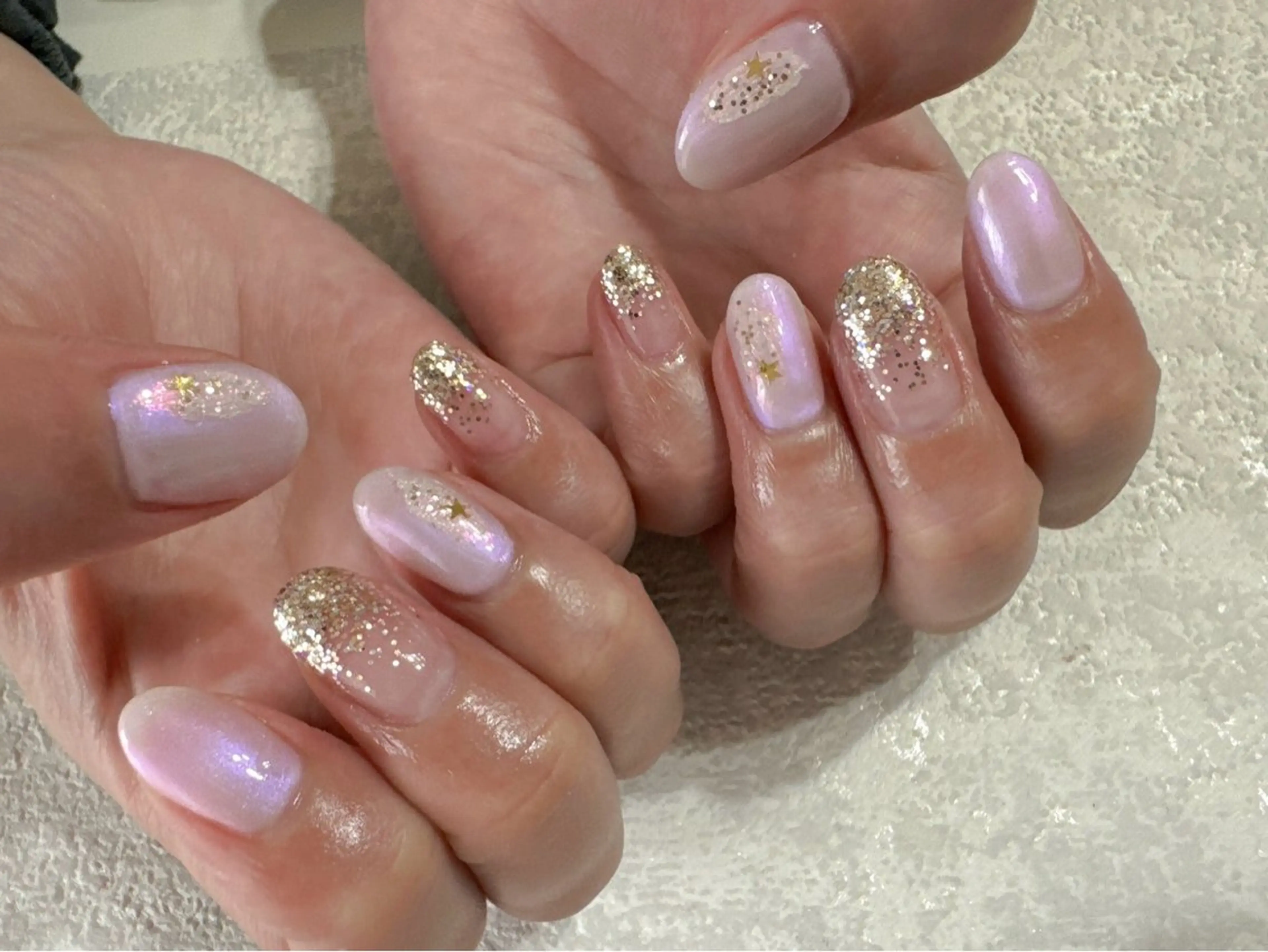 ネイル オーロラネイル フットネイル フレンチネイル ジェルネイル 韓国ネイル ハンドネイル kiki nail たまプラーザのネイルデザイン