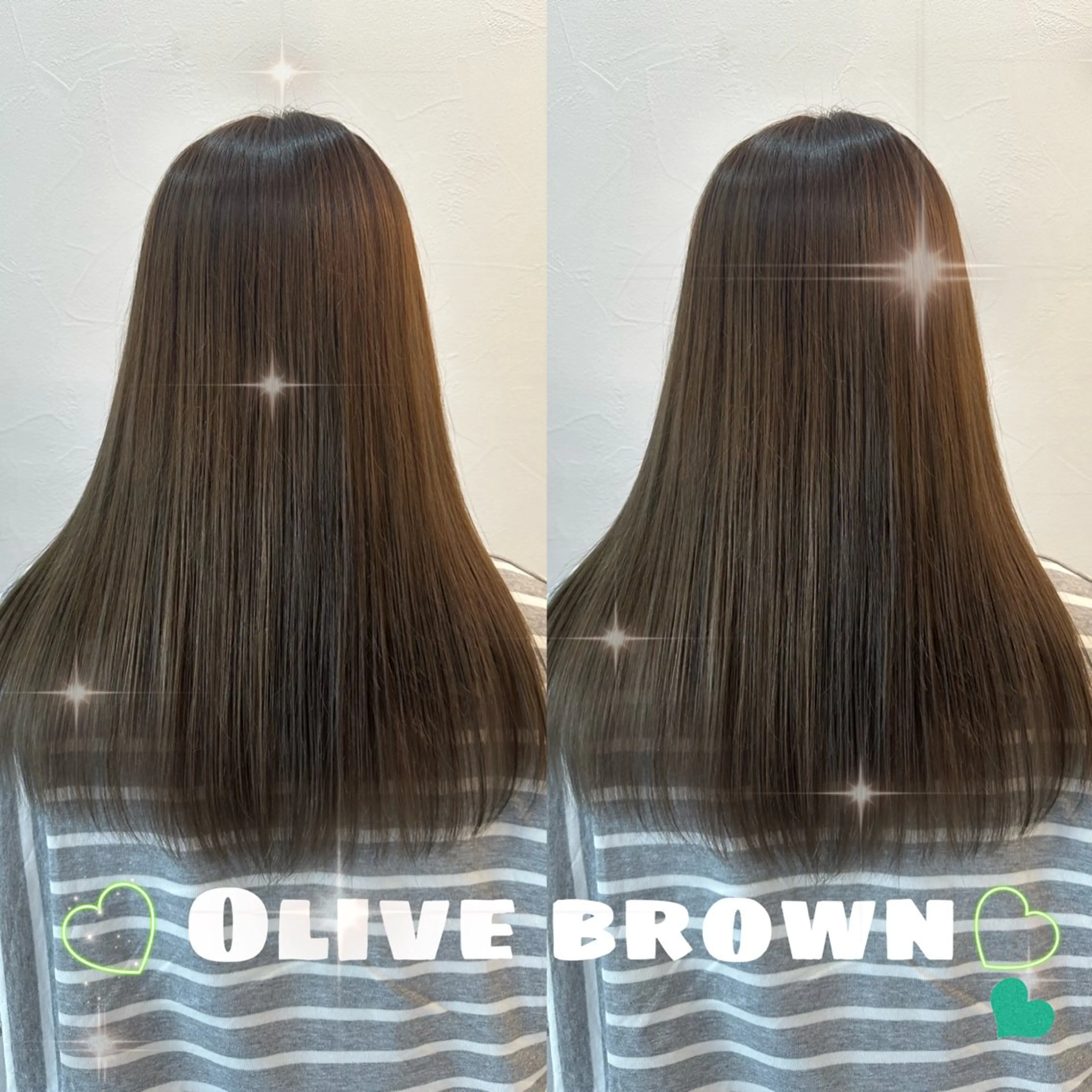 ロング カラー ブラウンカラー オリーブブラウン カット ヘアカラー トリートメント lovis🧸ゆうあ 🧸/透明感カラーのヘアスタイル
