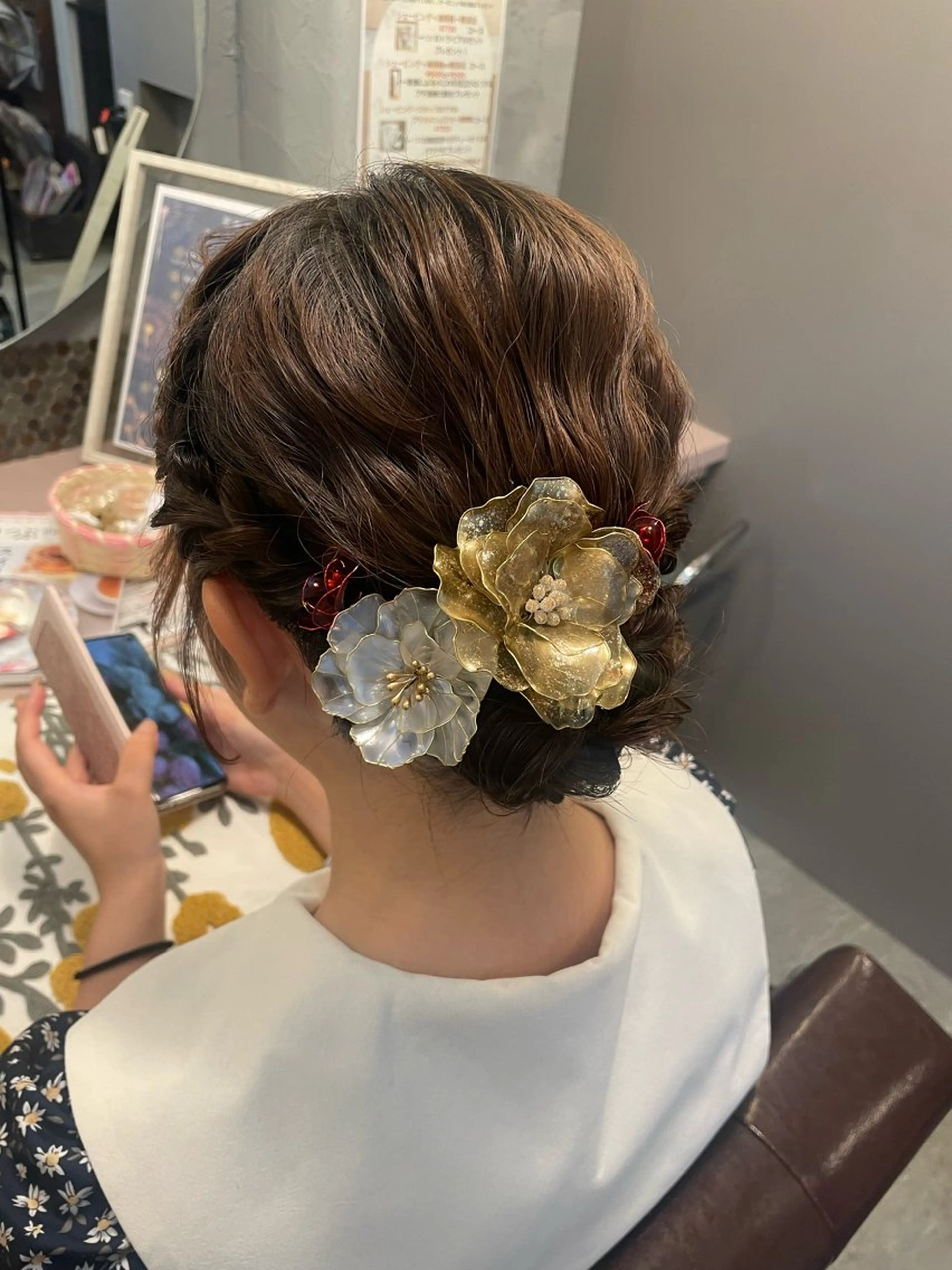 ヘアアレンジ 浴衣 hair make echo滿木あい花のヘアスタイル