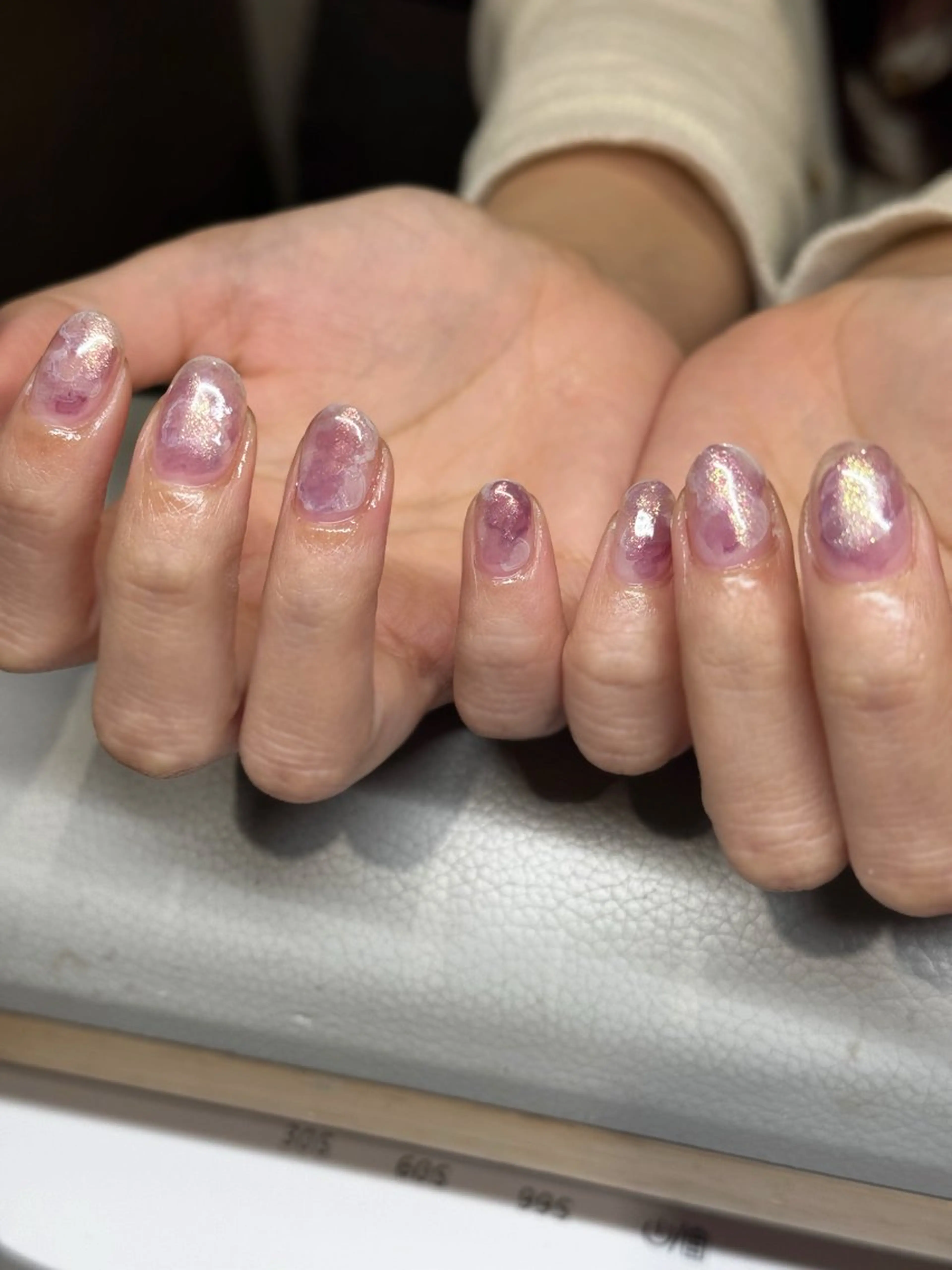 ネイル パープル 春ネイル &robe 銀座店 mayuのネイルデザイン