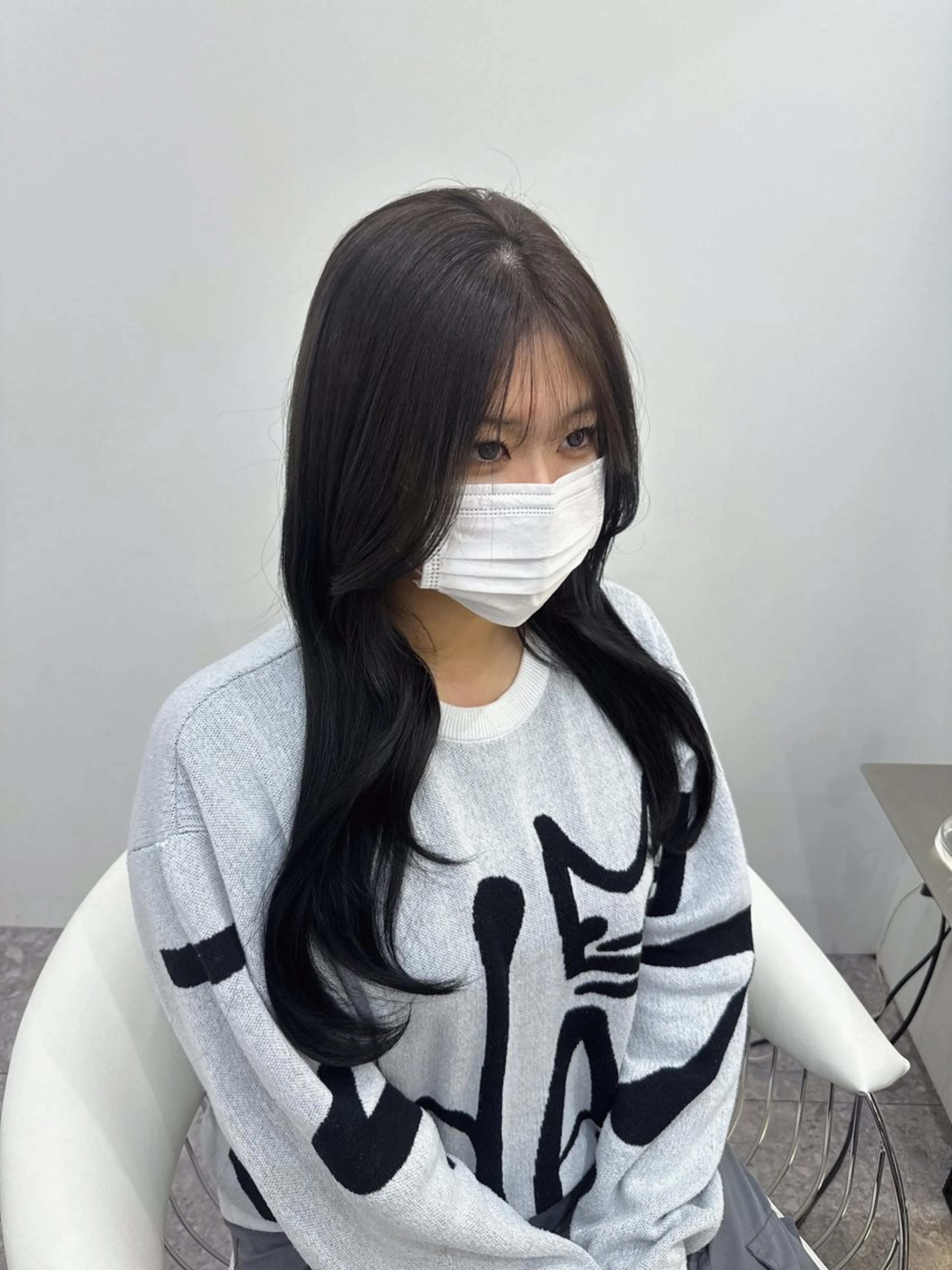 ロング カラー 韓国風ヘア ヘアカラー ひなの艶カラー 髪質改善/新宿のヘアスタイル
