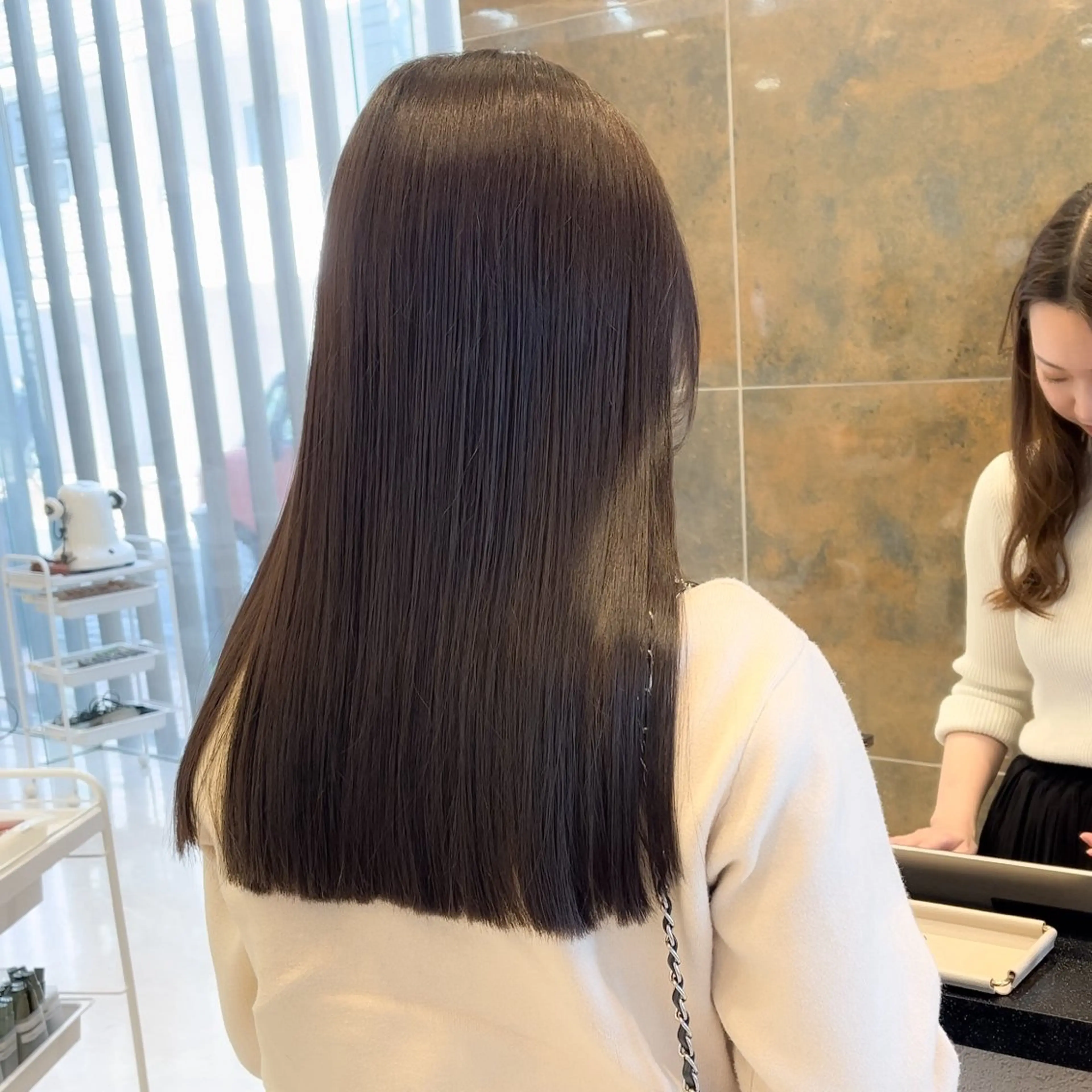 ロング 髪質改善 レイヤーカット 縮毛矯正 ミタニ/髪質改善 /レイヤーカットのヘアスタイル