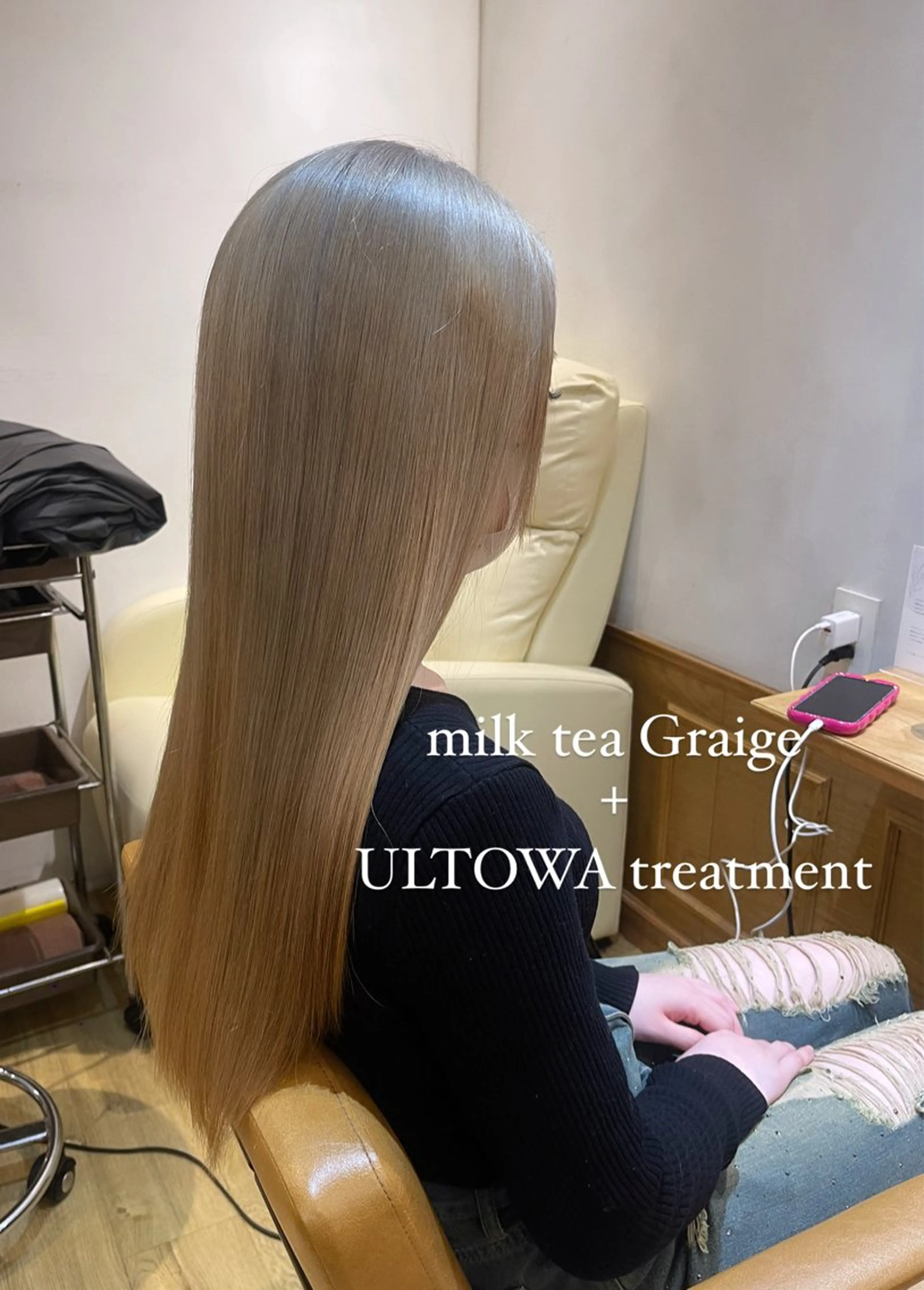 ロング カラー ブリーチ ダブルカラー ハイトーンカラー トリートメント 🌻shuka透明感 艶感カラー/新宿🌻のヘアスタイル