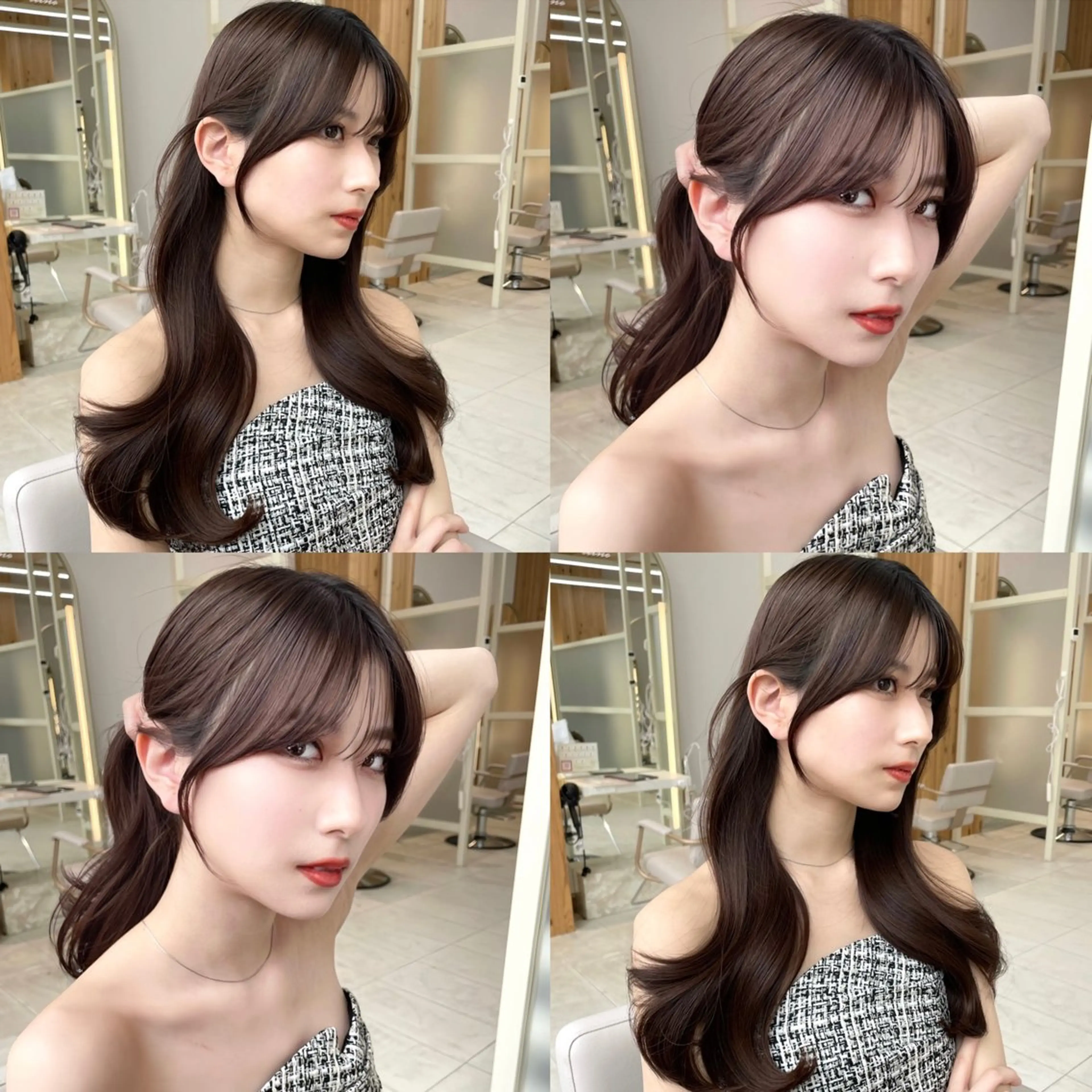 ロング カラー ベージュカラー くびれヘア 顔周りカット 韓国風ヘア レイヤーカット 🇰🇷韓国風くびれ ヘア🇰🇷中村優大のヘアスタイル