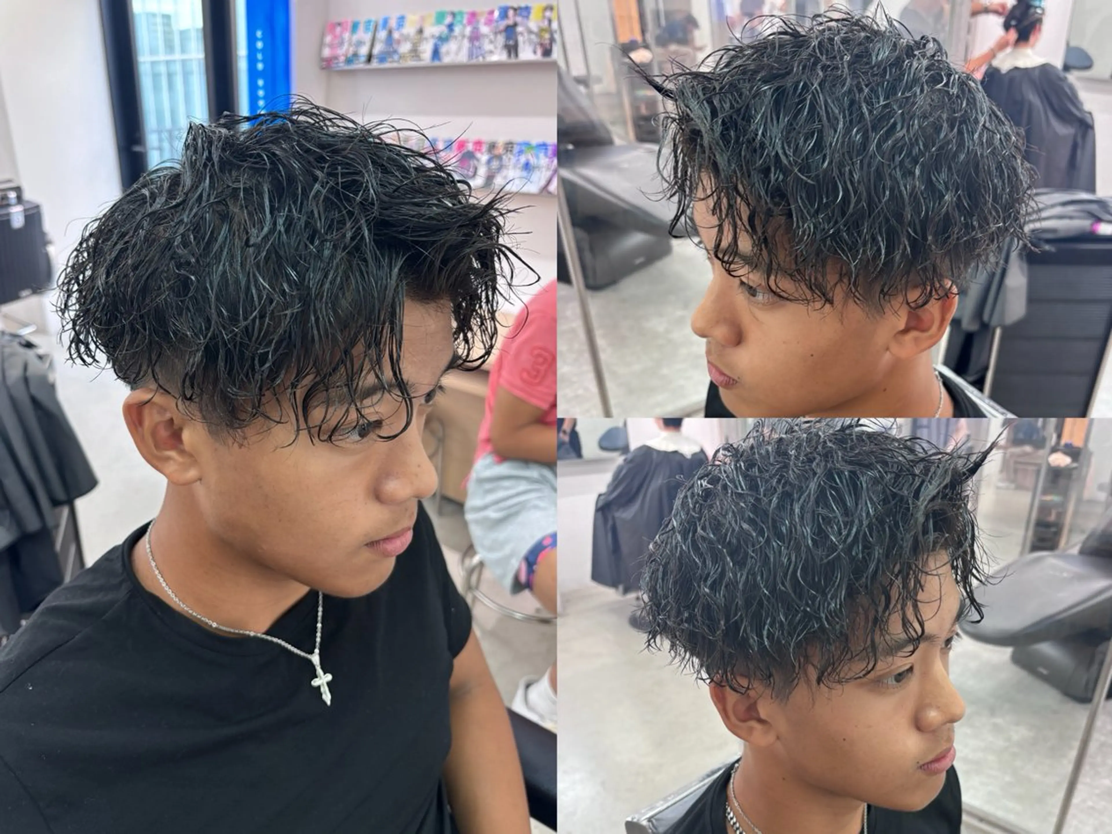 パーマ メンズ 学生（メンズ向け） 学生 カット パーマ 土岐 仁/メンズ専門 パーマ特化美容師🔥のヘアスタイル