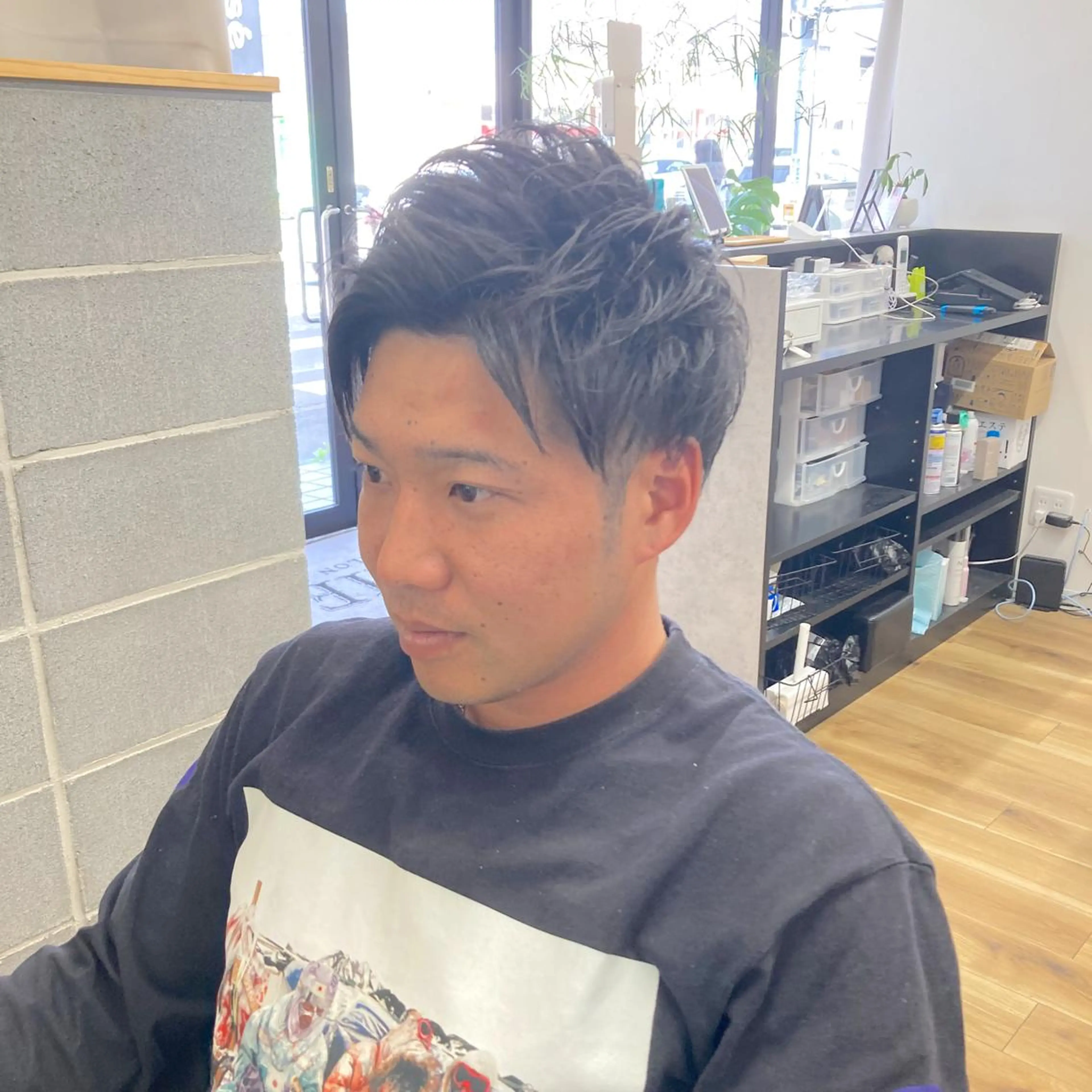 ショート メンズ アップバング ツーブロック メンズ特化/垣見 隼人のヘアスタイル