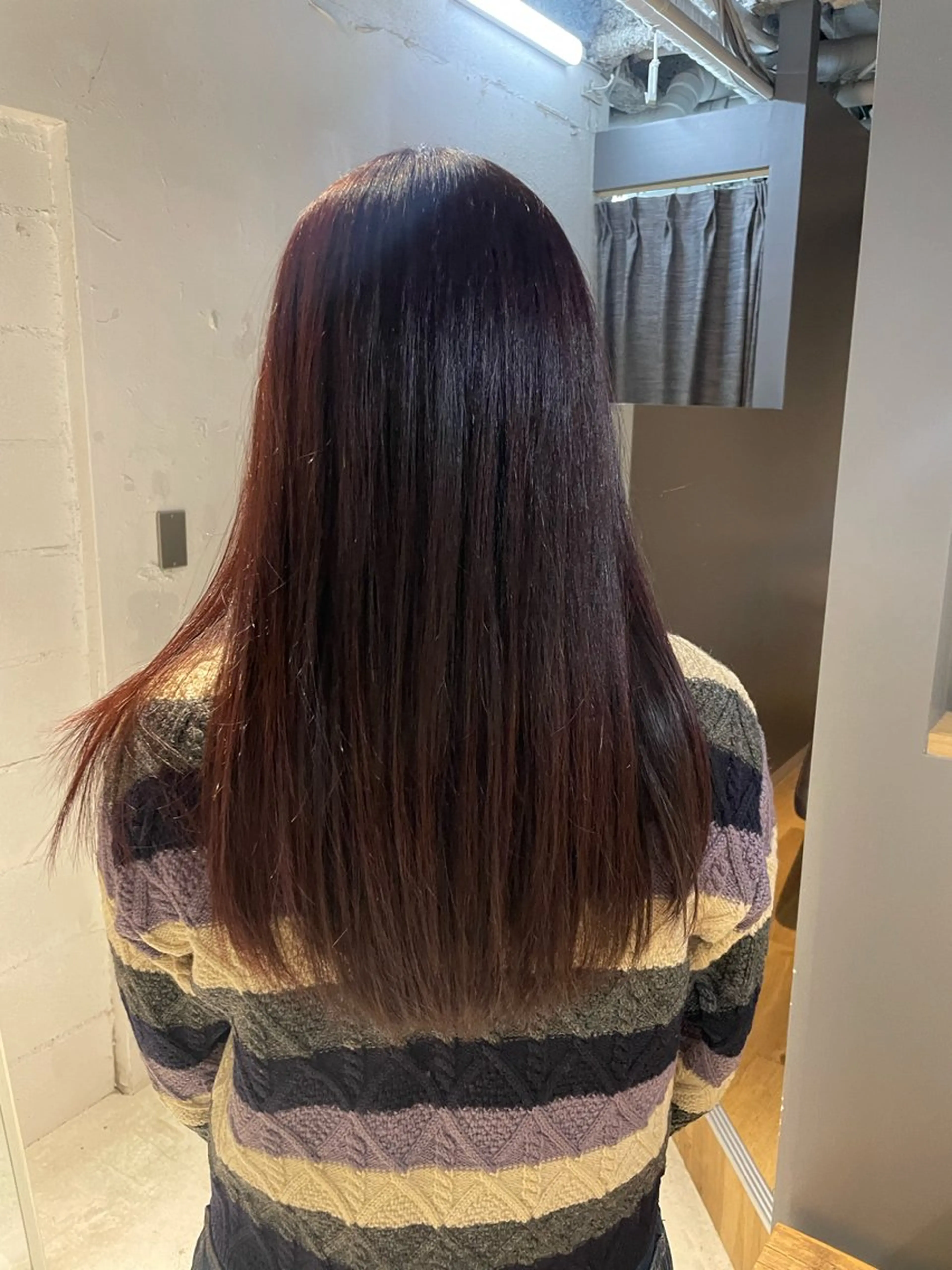 ミディアム カラー ブリーチ 透明感カラー ブリーチなしカラー レイヤー×初 パーマ|hinakoのヘアスタイル