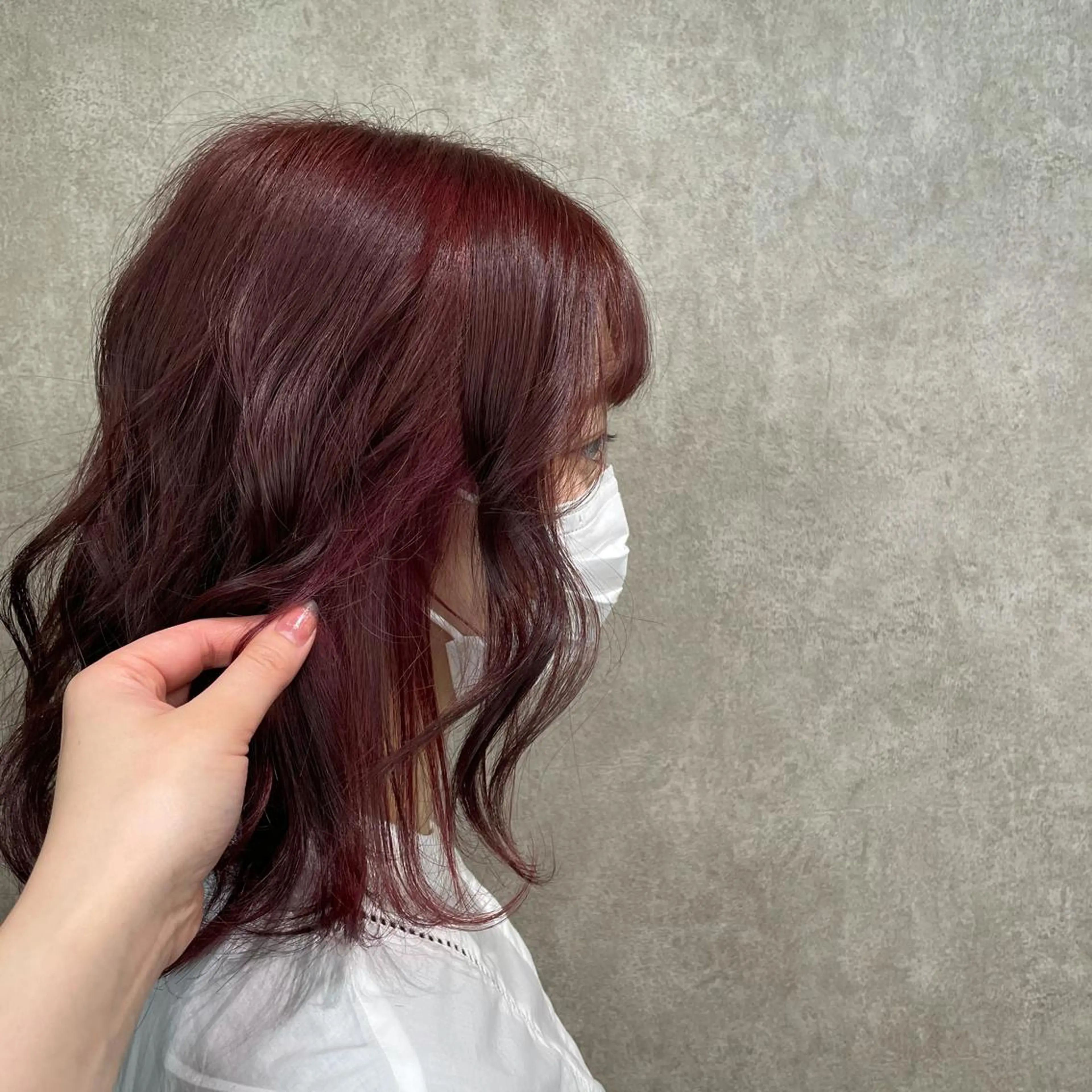 セミロング カラー イヤリングカラー 山本 琴乃🦭のヘアスタイル