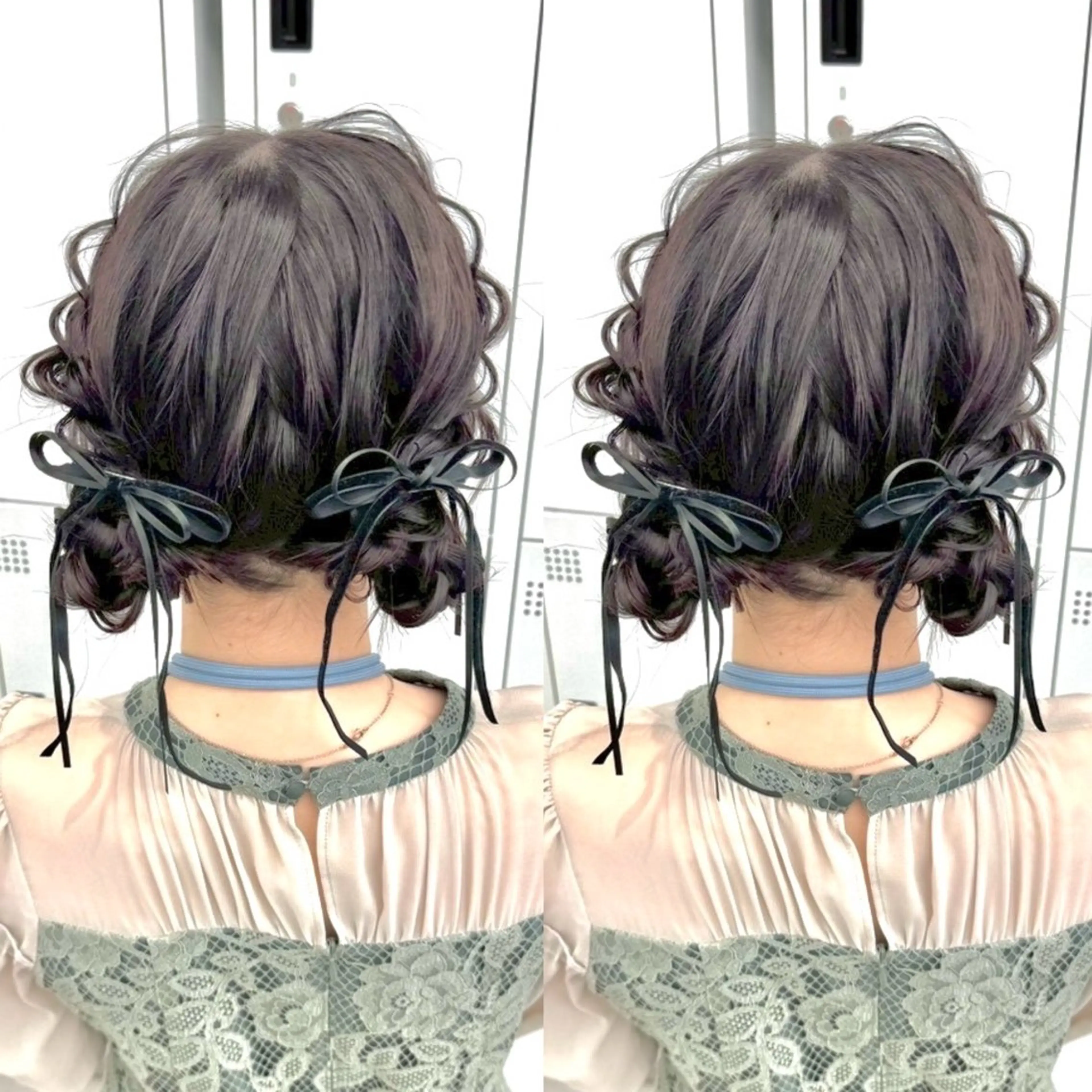 セミロング ヘアアレンジ ヘアセット ヘアメ🎀推しカラー 🥣横浜/しほ🧸のヘアスタイル