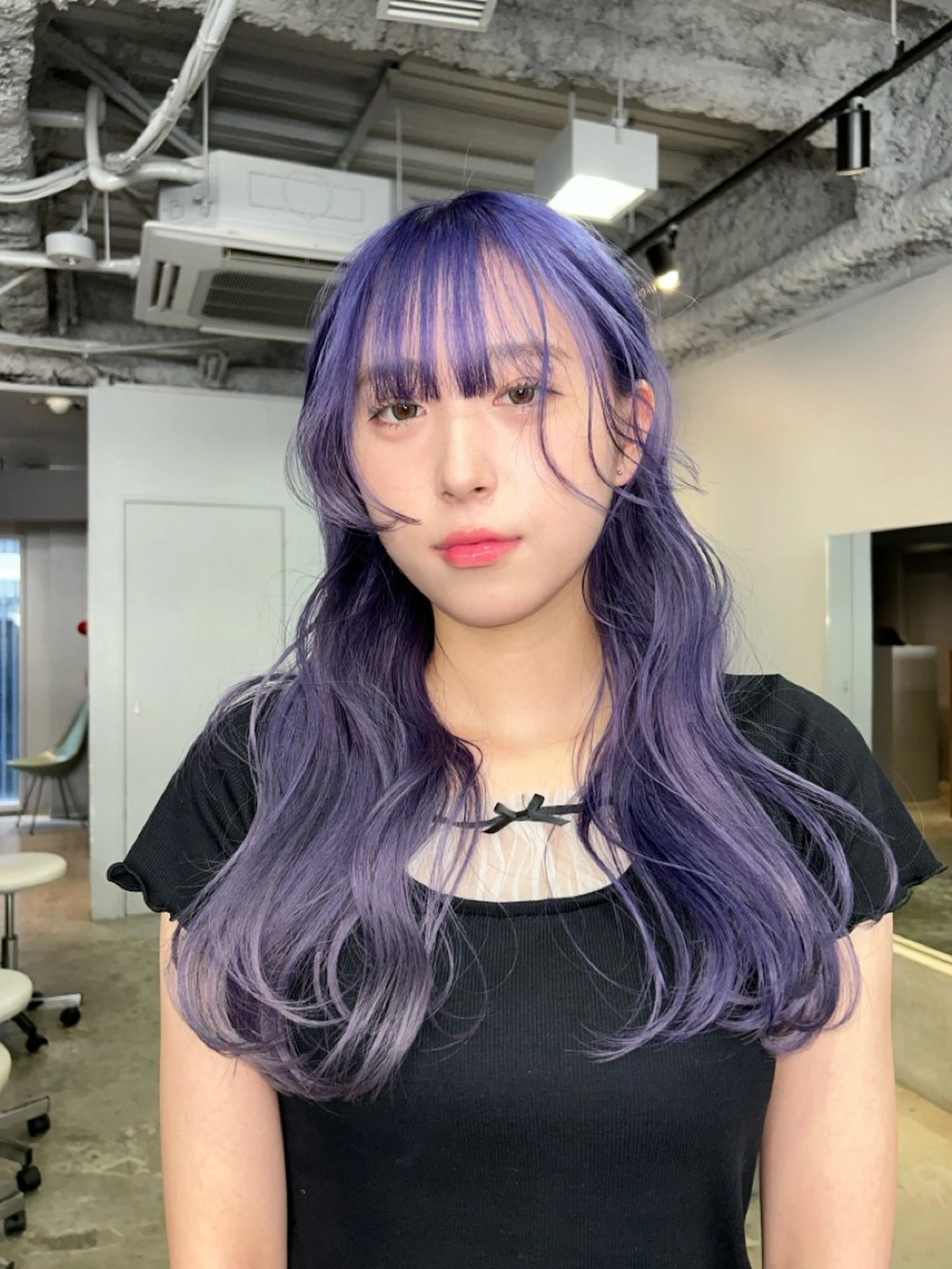 ロング ハイトーン特化/和音 【デザインカラー】のヘアスタイル