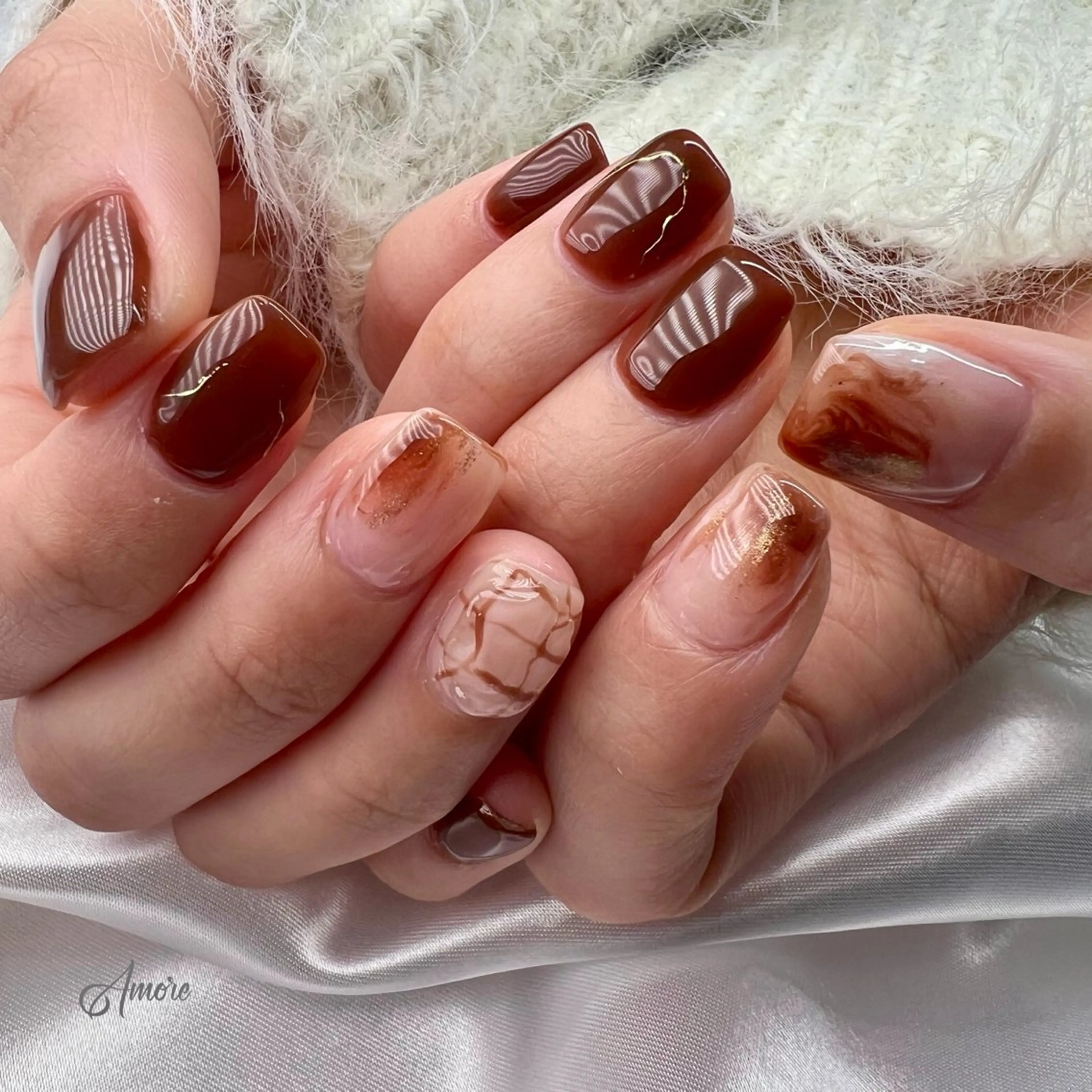 ネイル ジェルネイル キラキラネイル 韓国ネイル パラジェル 冬ネイル You kyehwaのネイルデザイン