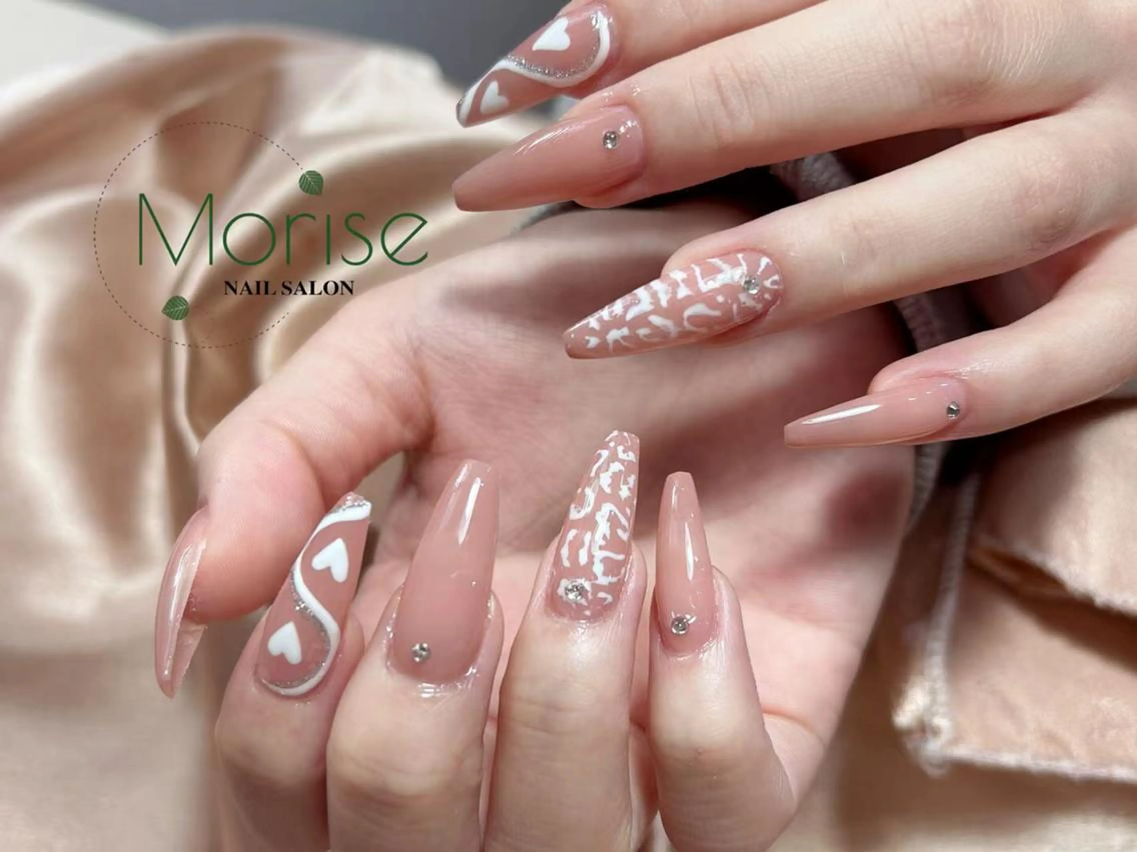 ネイル 長さ出し フレンチネイル ジェルネイル ガラスフレンチ 韓国ネイル MoriseNail Jr研修💜はるかのネイルデザイン
