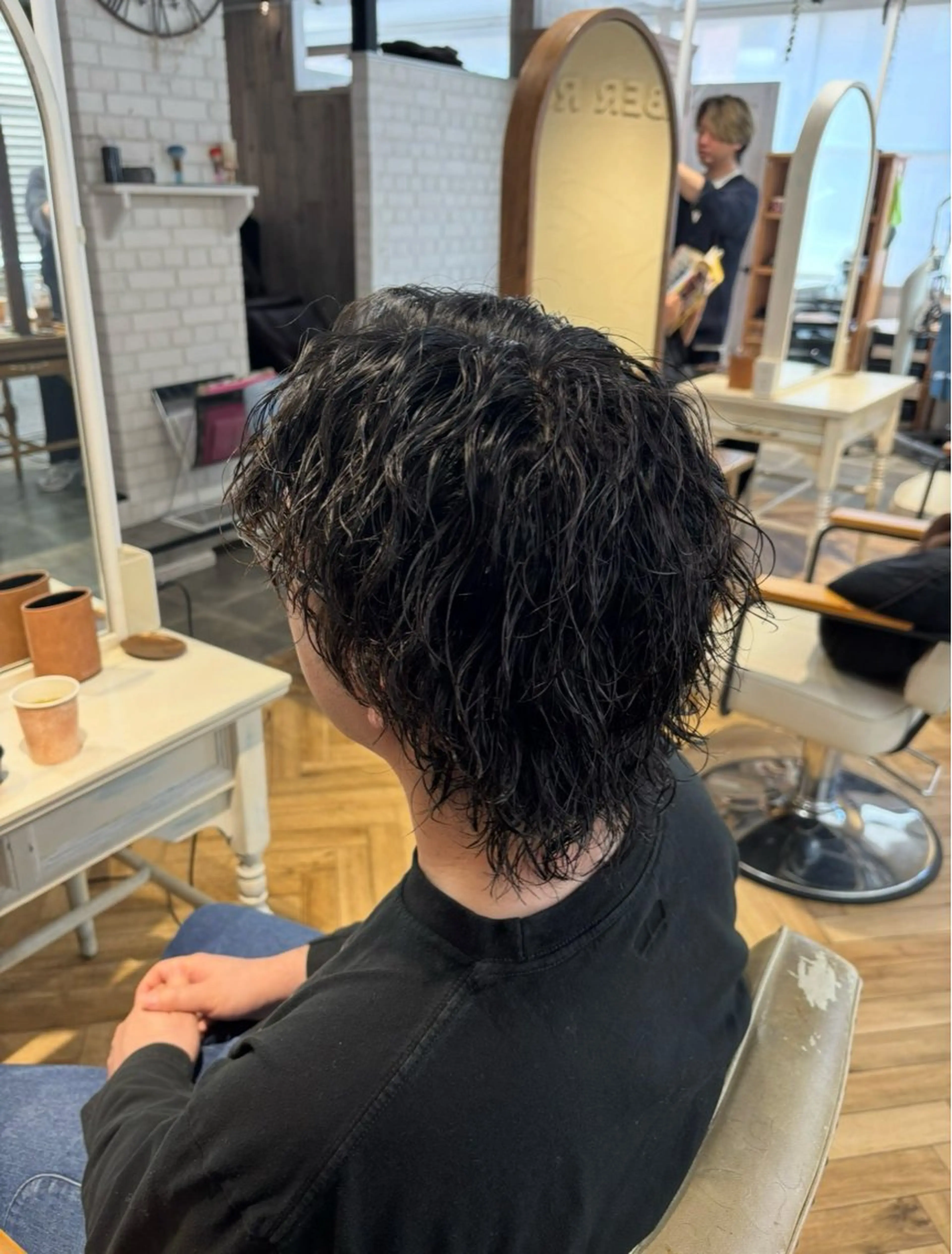 ミディアム パーマ メンズ カット パーマ トリートメント 🫟メンズスタイル 特化型マナ🫟のヘアスタイル