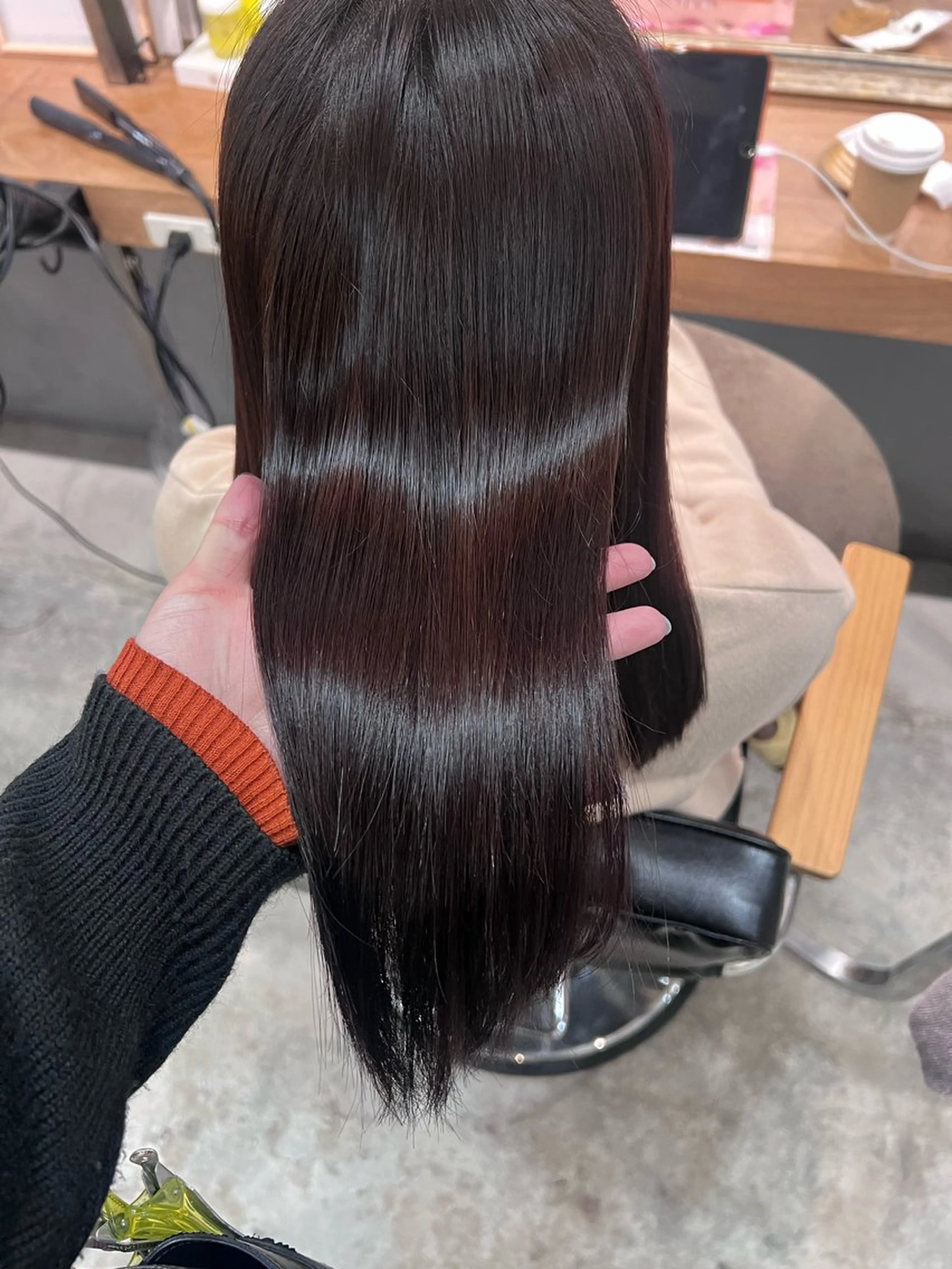 セミロング カット 縮毛矯正 髪質改善／艶髪 💎Ryoka💎のヘアスタイル