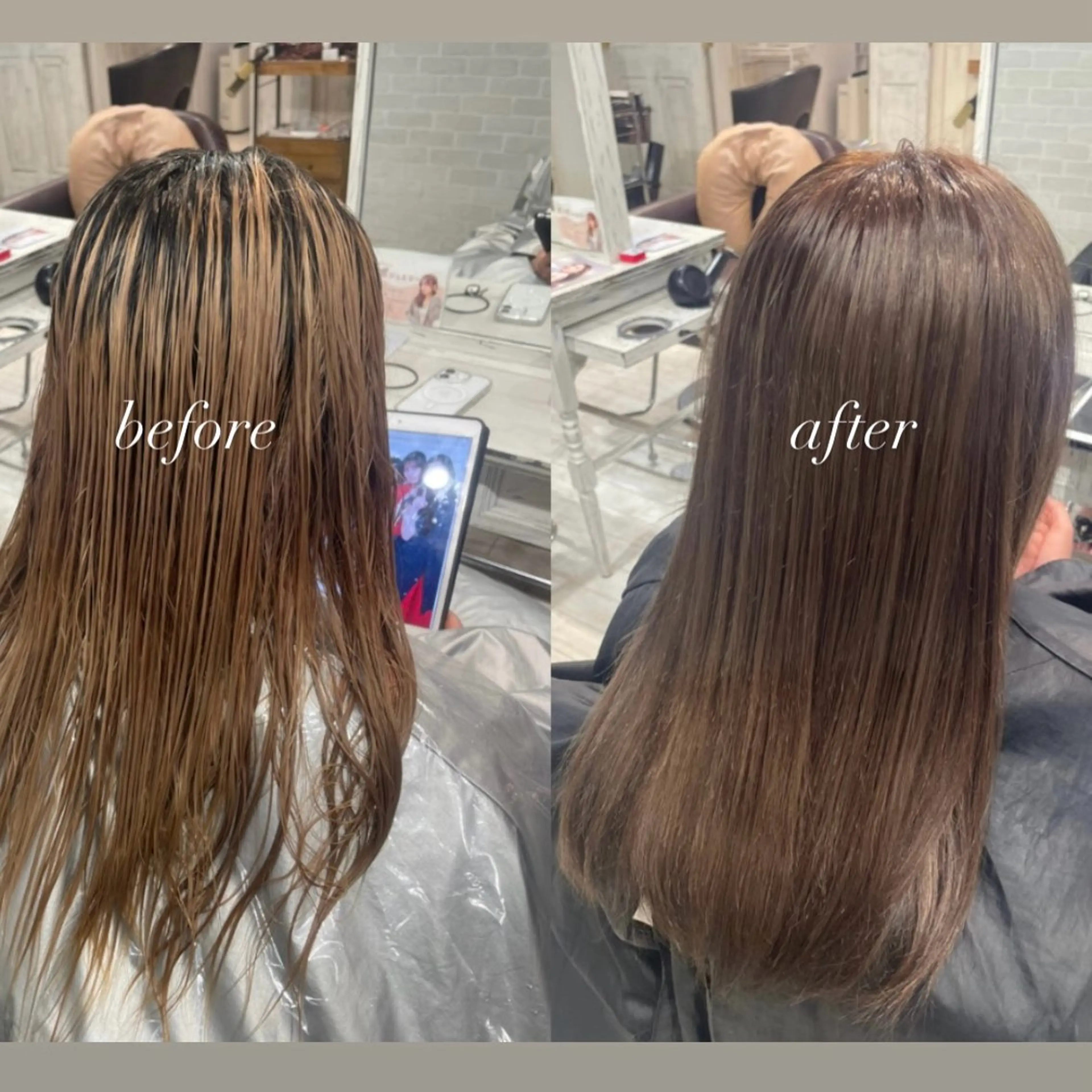 セミロング ヘアカラー 森下 乃安のヘアスタイル