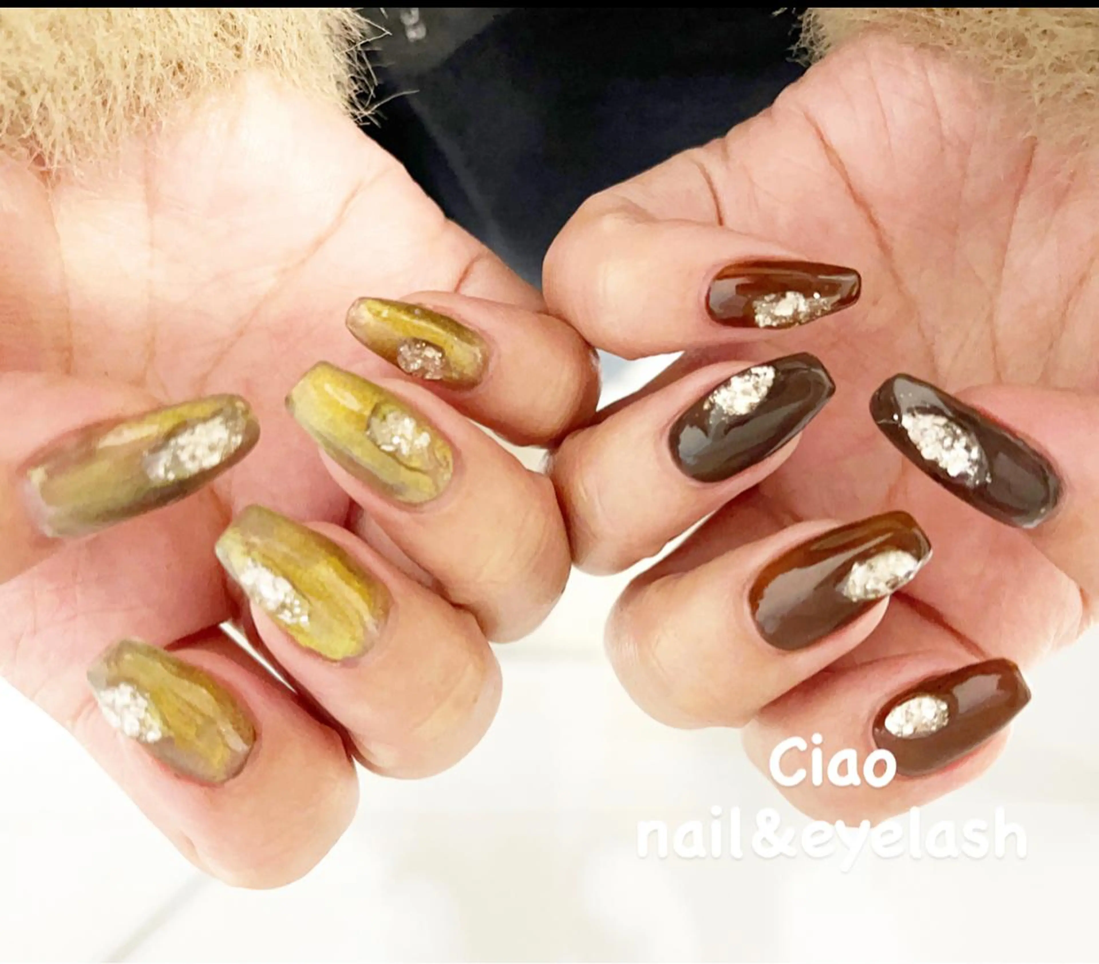 ネイル アートネイル ジェルネイル ニュアンスネイル 冬ネイル #Amin nail salonのネイルデザイン